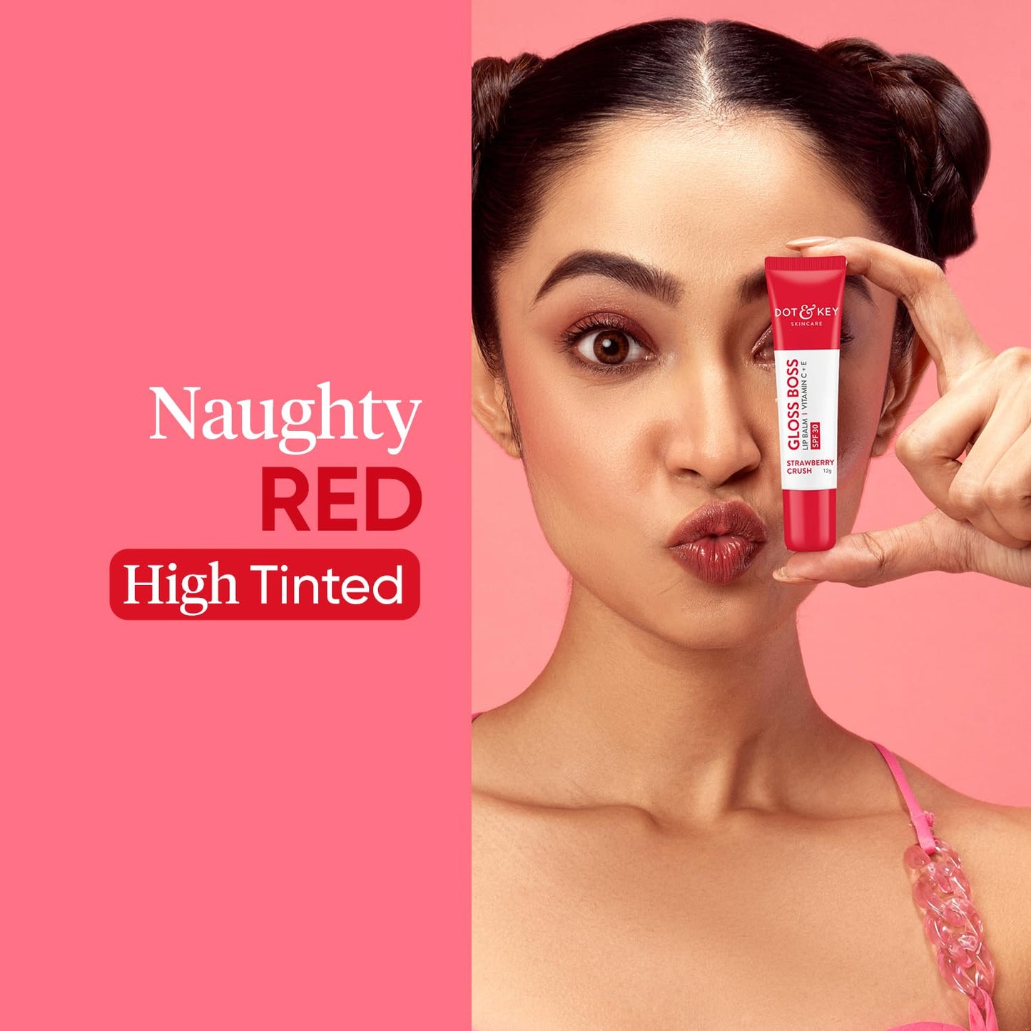 Zephivo Dot & Key Gloss Boss Lip Duo | Strawberry Crush SPF 30 Lip Balm 12gm & Cocoa Mint SPF 30 Lip Balm 12gm | Sun Protected Tinted Lip Balm for Women | Fades Pigmentation | Moisturizes Dry & Flaky Lips
