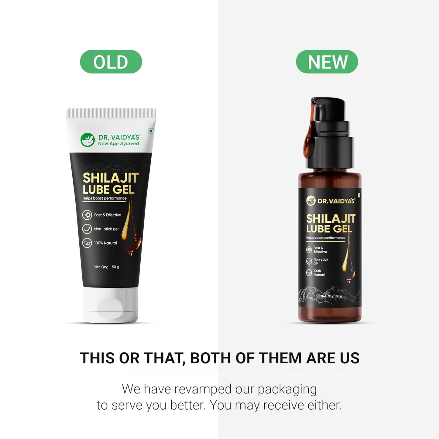 Dr. Vaidya’s Shilajit Lube Gel | First Ever Shilajit Infused Lube Gel | Enhances Performance & Stamina | Mess free | 100% Pure Himalayan Shilajit, Jaiphal & Cinnamon Oil, Ashwagandha | 50g