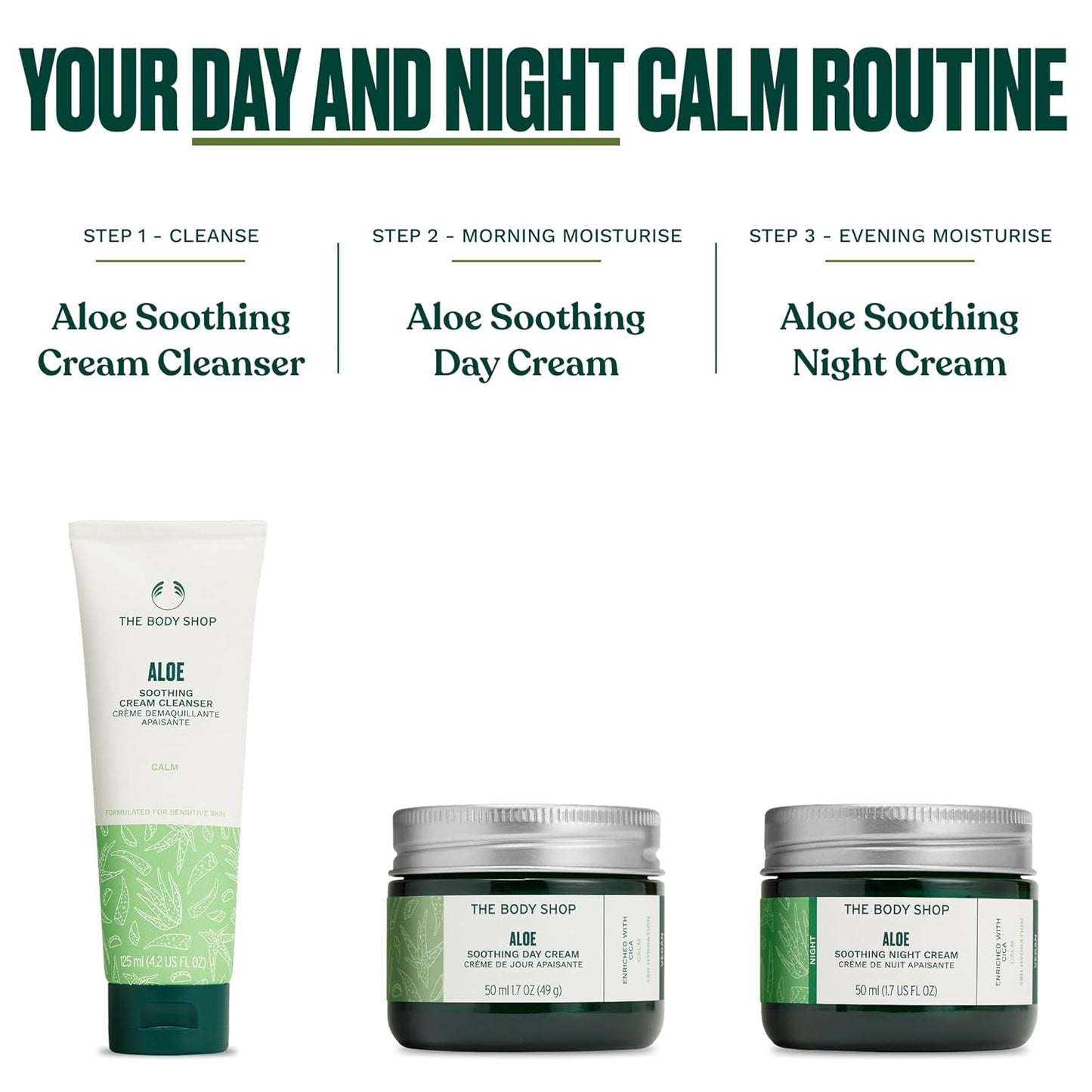 The Body Shop Vegan Aloe Soothing Cleansing Cream for Sensitive Skin 125 ML