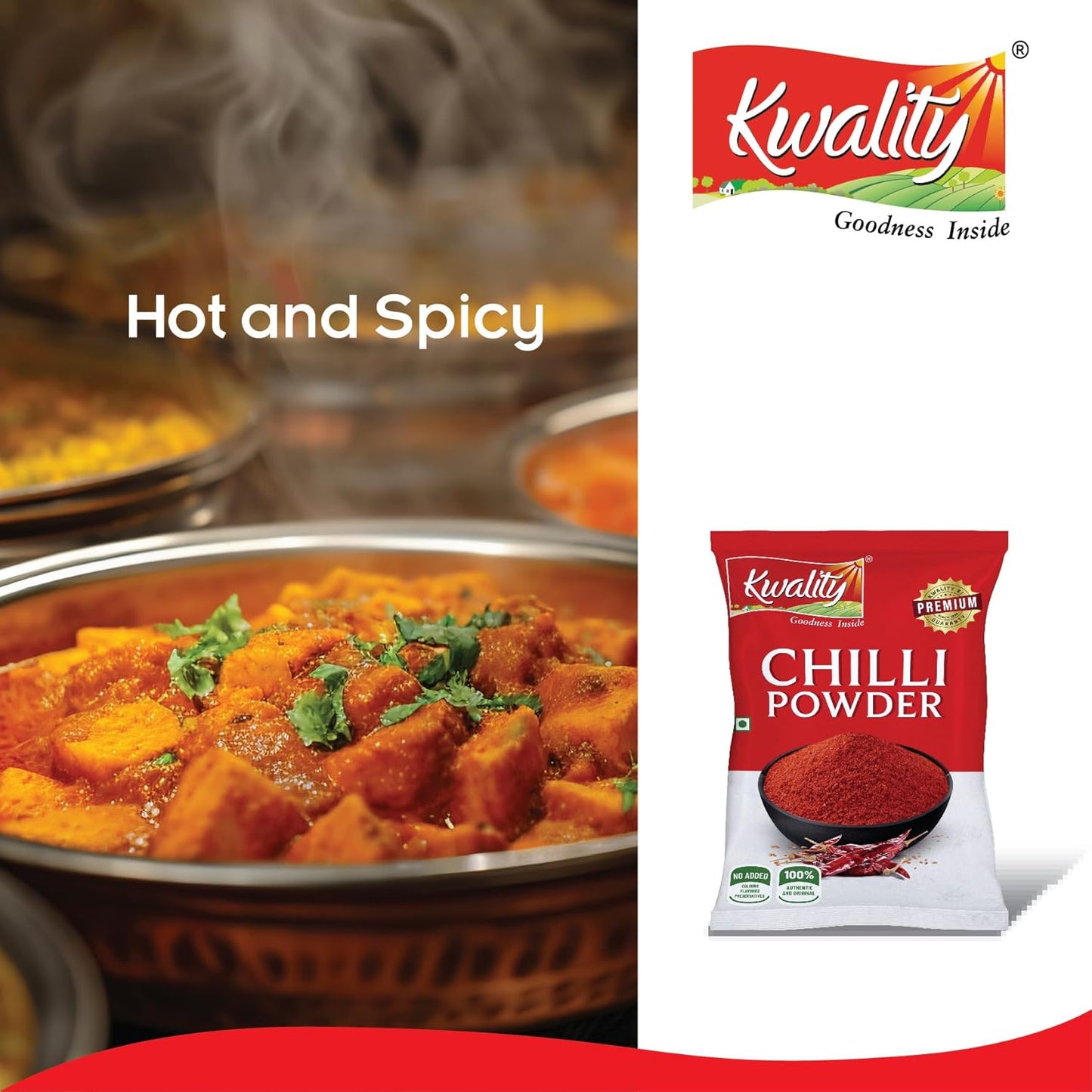 Kwality Chilli Powder, Lal Mirchi Powder, Mirchi Powder, authentic spicy kick. (200g)