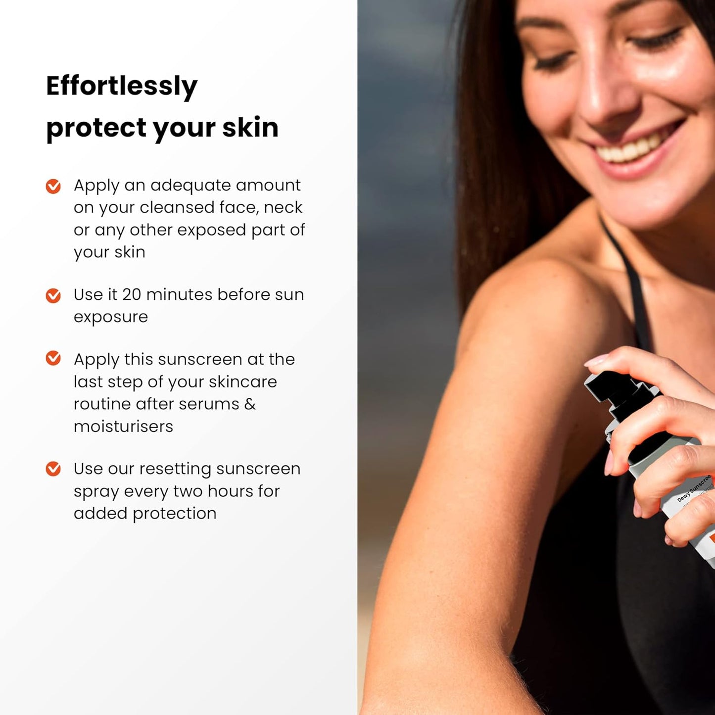 The True Therapy Dewy Sunscreen for Women & Men, SPF 50++ PA++ Body Sunscreen, 5% Niacinamide Sun Block, Acne Safe, Lightweight Sunscreen Lotion, No Harmful Ingredients Skin Care (30ml)