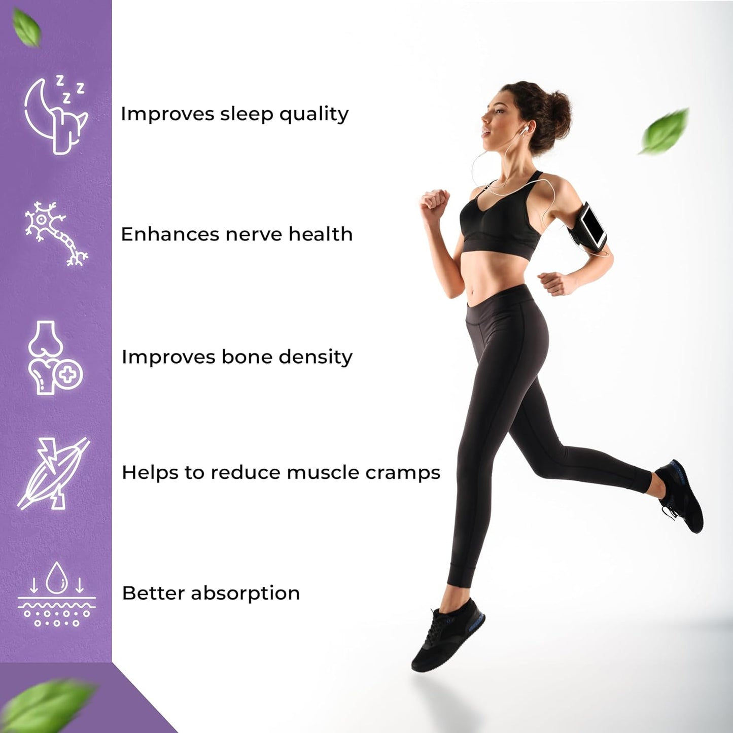 Zephivo HEALTH VEDA ORGANICS PRIVATE LIMITED High Absorption Magnesium Glycinate, 550mg | 60 Veg Capsules | Supports Nerve & Muscle Health | Improves Sleep Quality | For Both Men & Women