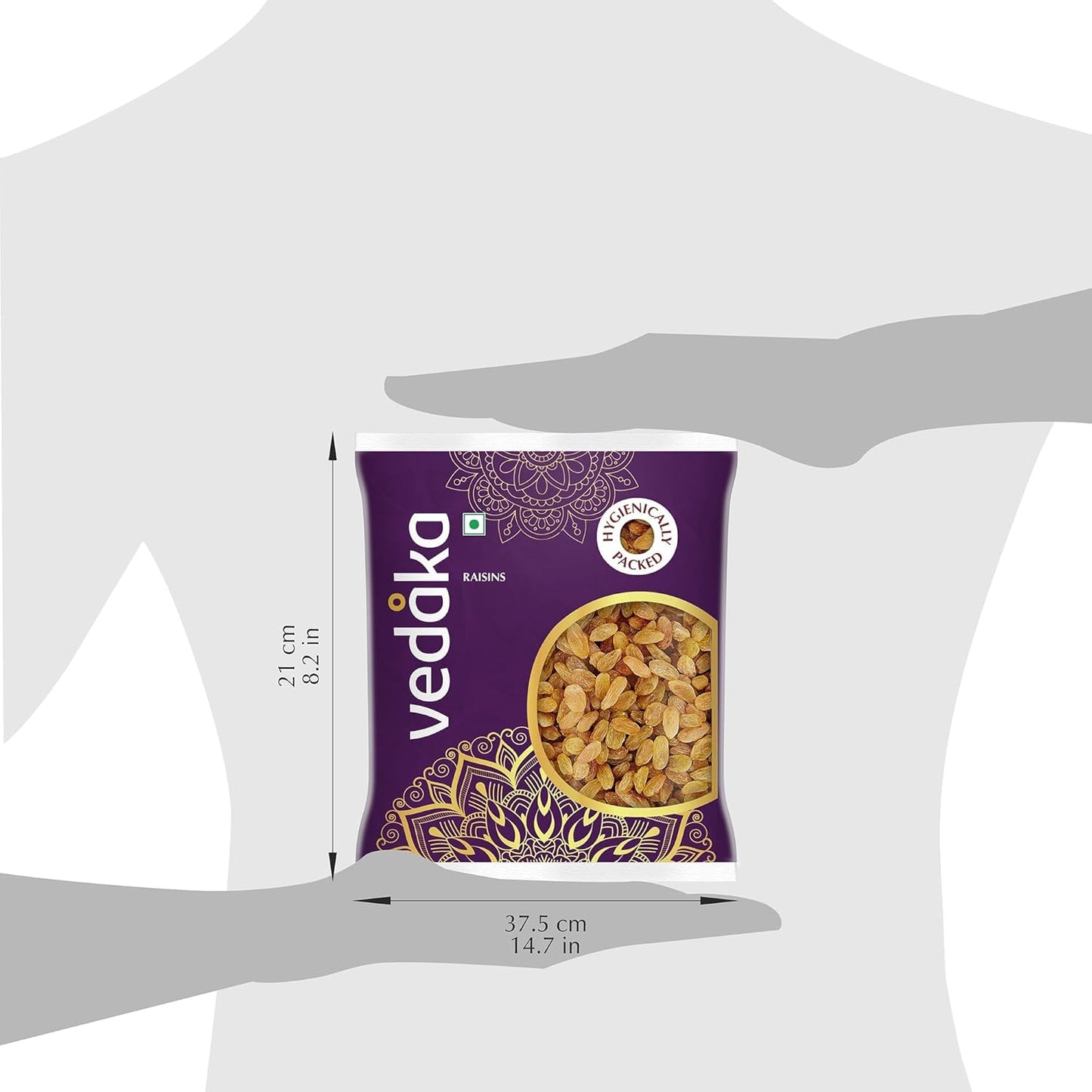 Vedaka Raisins | 500 g | Kismish | Premium Dried Grapes | Sweet Fruity Taste And Soft Chewy Texture | Natural Source Of Antioxidants, Potassium & Fiber | Healthy Snack