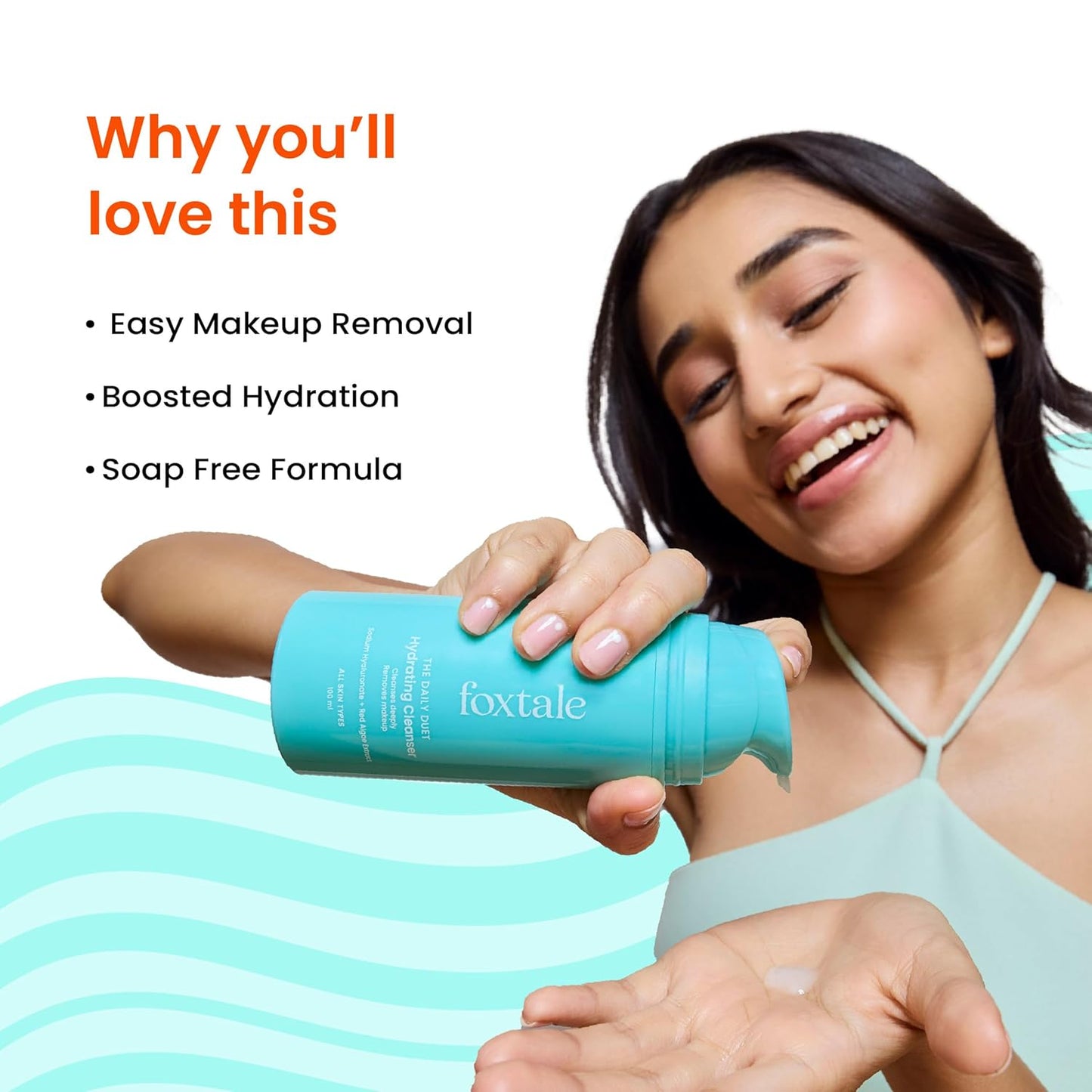 Foxtale Gentle Hydrating Face Wash with Hyaluronic Acid, Vitamin B5 | Deep Pore Cleansing | Dirt Control | Make-up Remover | Cleanser For Men & Women | All Skin Types | 100 ml