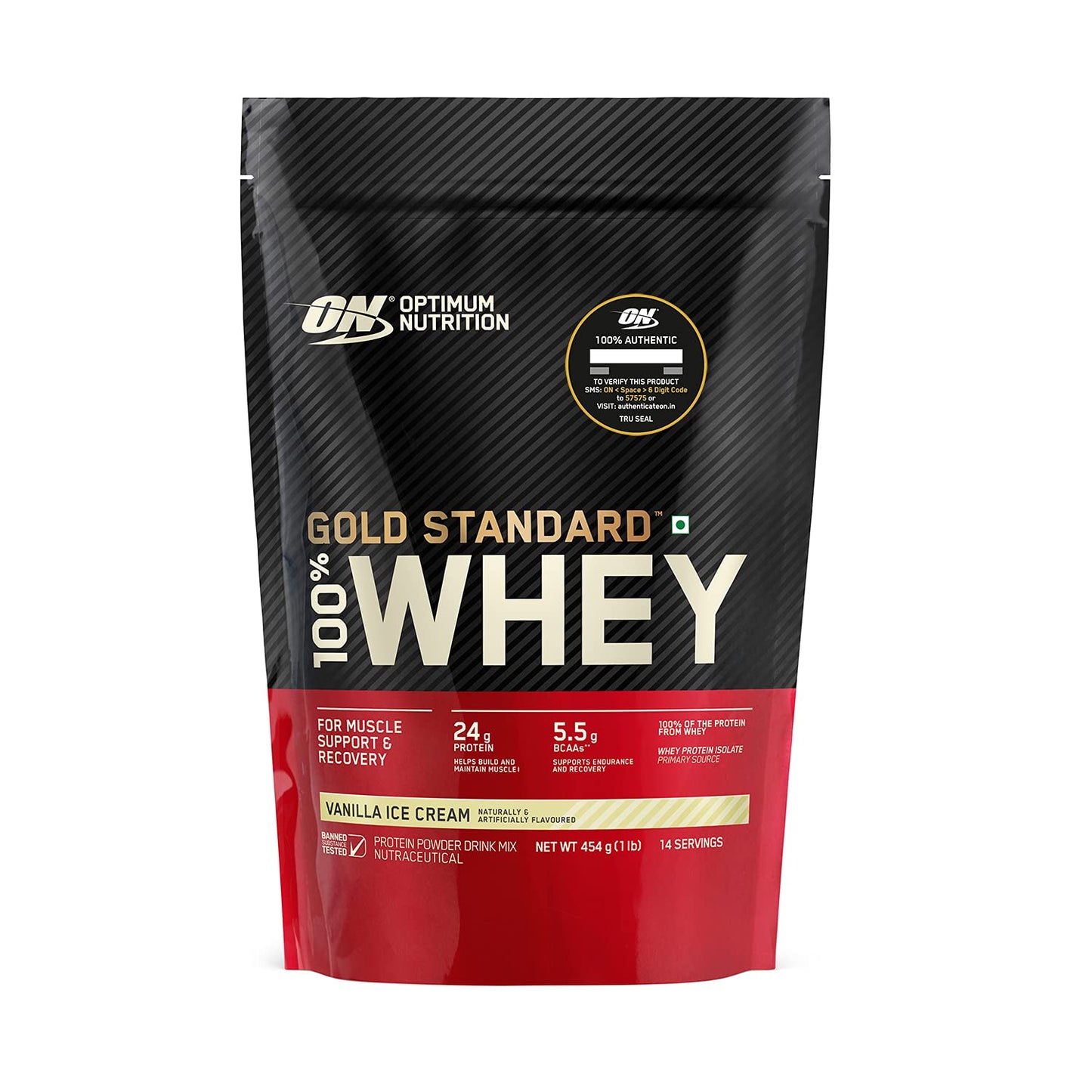 Optimum Nutrition (ON) Gold Standard 100% Whey Protein Powder - 1 lb , Primary Source Isolate