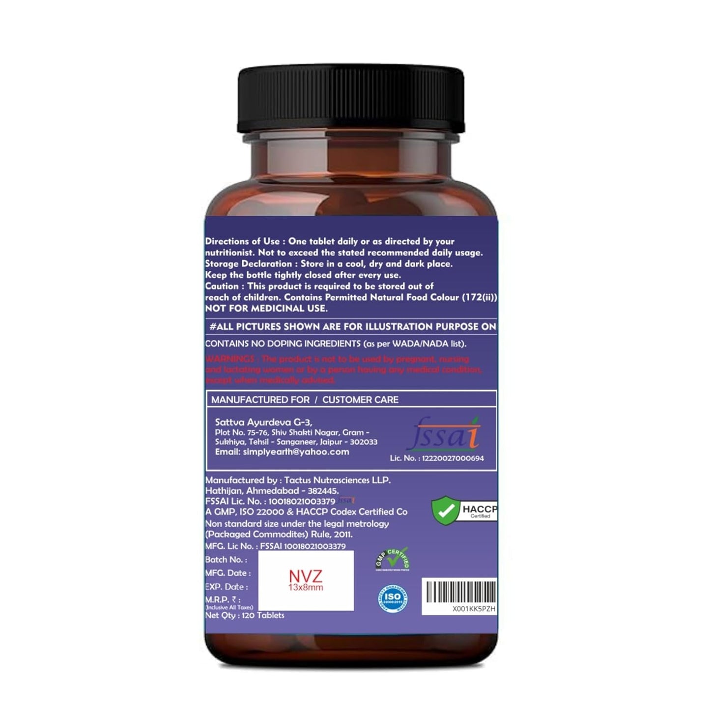 Simply Earth Multivitamin For Men & Women (120 Tablets) With 7 Vital Blends and 36 Nutrients - Probiotics Vitamin C, Zinc & Biotin