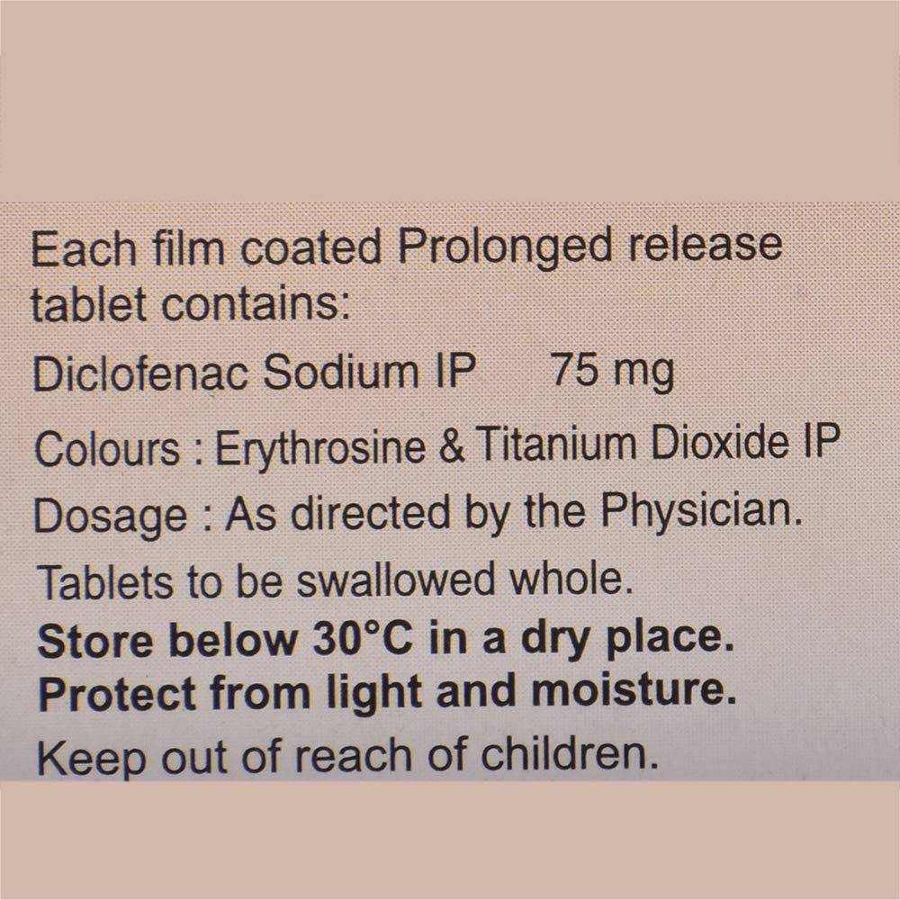 Nac SR 75 - Strip of 10 Tablets