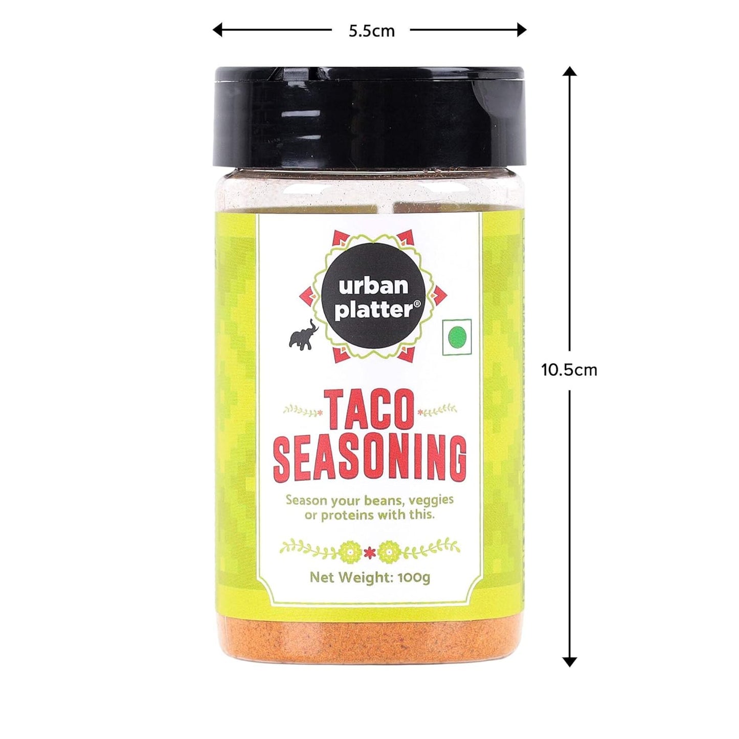 Urban Platter Mexican Taco Seasoning, 100g (Authentic Mexican Style Taco Spice Blend | Ideal for Veggies, Beans and Protein Mix)