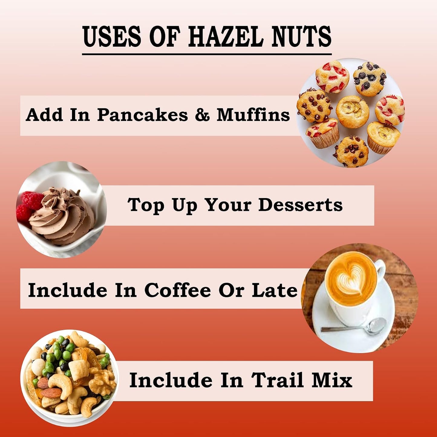 NATUREONUS Premium Hazelnuts 100 Gram | Delicious Hazel Nuts For Eating, Raw & Dehulled For Making Chocolate Spread, Tasty Dry Fruits