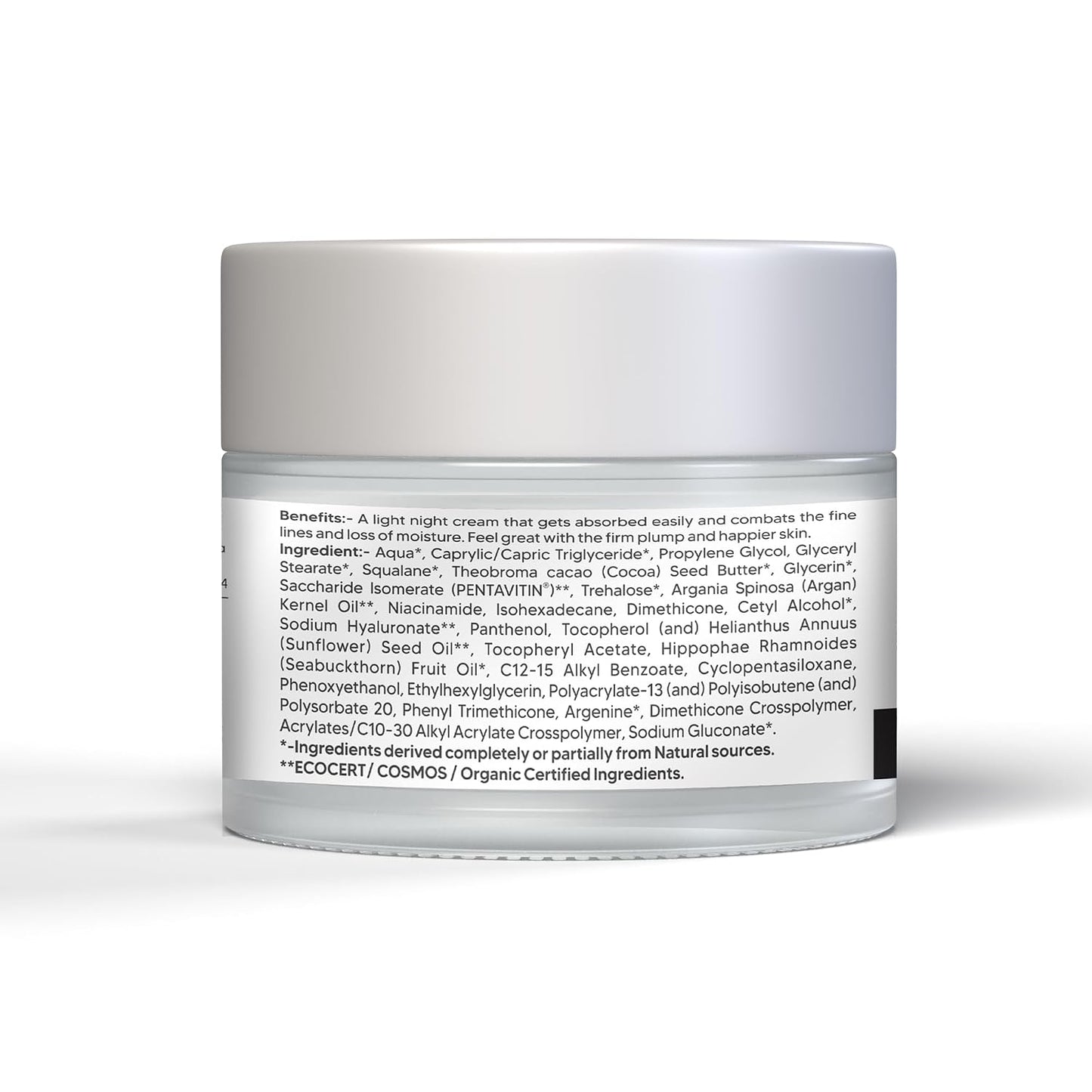 Wellwith by Ayuzera Nourishing Night Cream with SPSH with Hyluronic Acid and Sea Buckthorn Berry (50ml, Pack of 1)