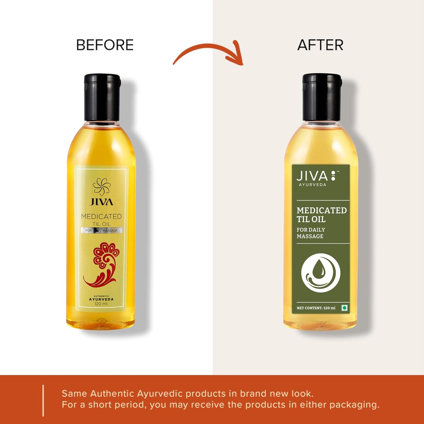 Jiva Medicated Til Oil 120 ml | Ayurvedic Oil Made of Pure Herbs | Relieves Joint And Muscle Pain, Stiffness And Tremors | Pacifies Vata Dosha