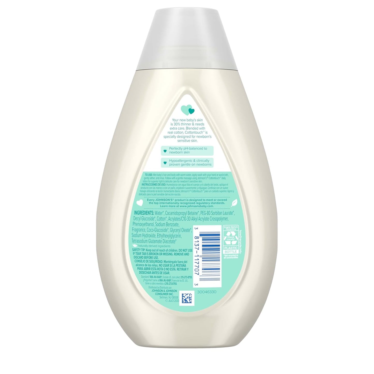 Johnson's Cotton Touch Newborn Baby Wash Shampoo13.5 fl. oz