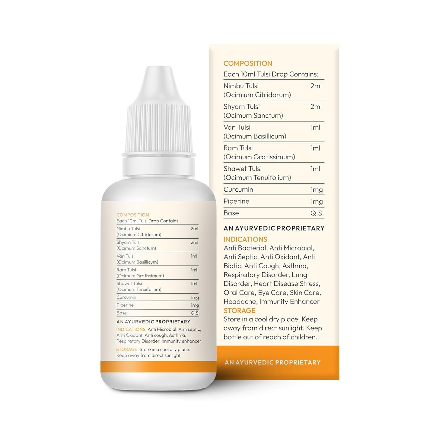 Wellwith Tulsi Curcumin Drops, 5 Types of Tulsi, Curcumin & Piperine, Rich in Vitamin C, No Artificial Fragnance (30ml, Pack of 1)