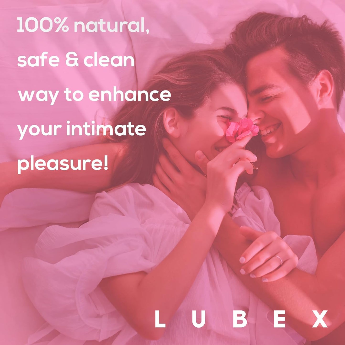 Lubex 100% Natural Long-Lasting Lubricant (Water-Based) with Organic Aloe Vera Lube for Her, Him & Couples - Natural Strawberry Flavour 50gm