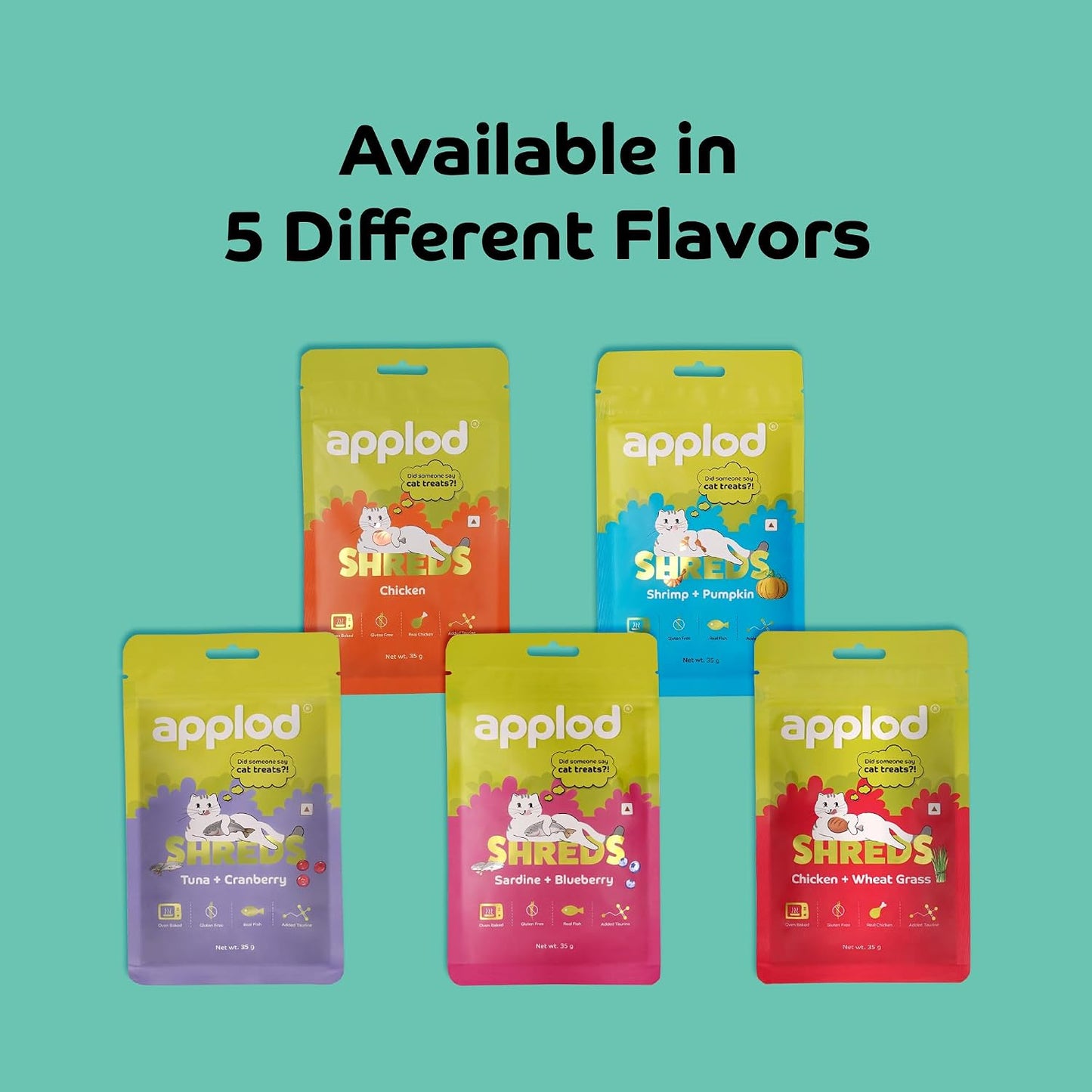 Applod Shrimp with Pumpkin Soft Cat Treats for Kittens & Adult Cats | Made with Real Shrimp | Grain-Free Protein-Rich Snacks with Taurine & No Fillers | 35g