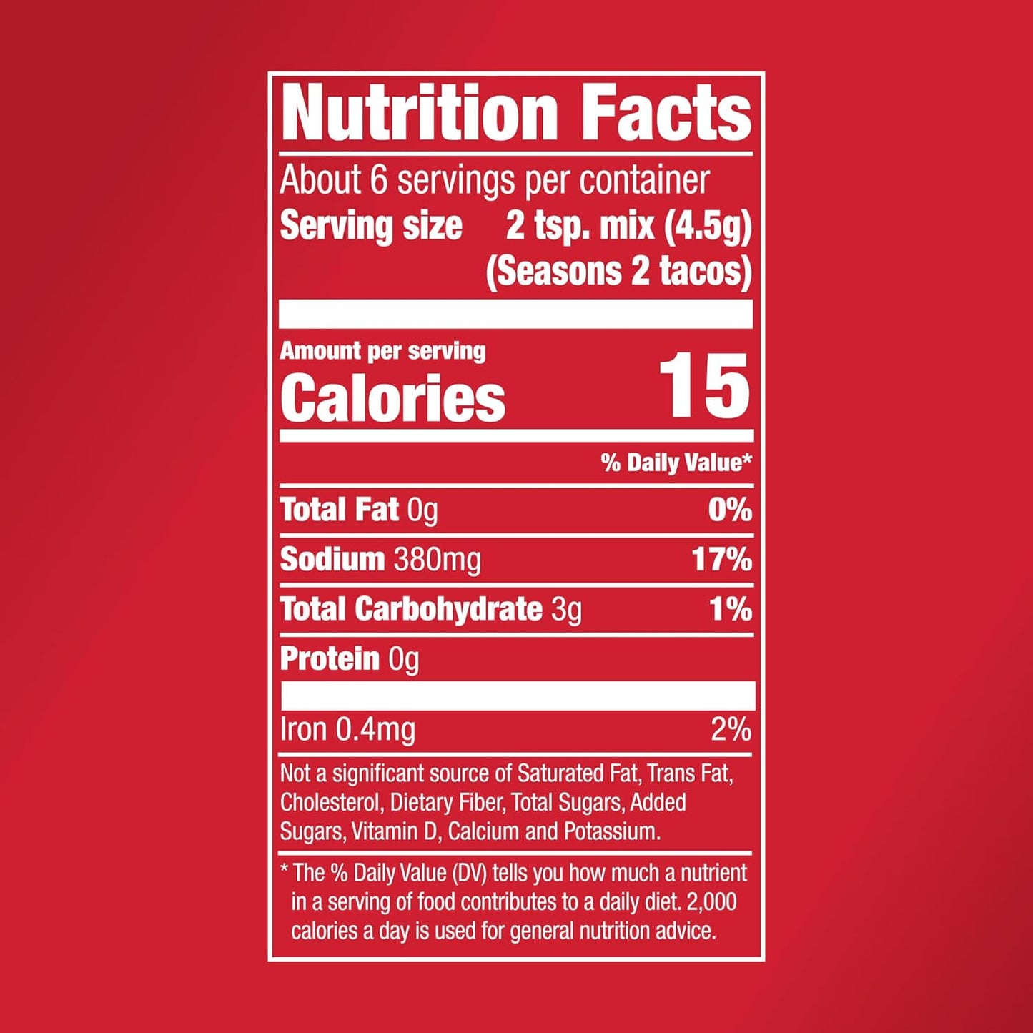McCormick Original Taco Seasoning Mix, 1 oz