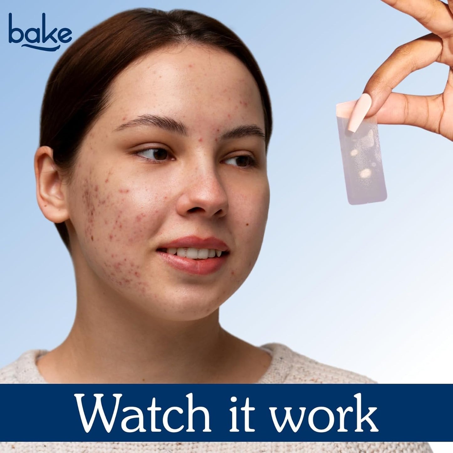BAKE 2% Salicylic Acid Hydrocolloid Acne Absorbing (4 Patches) Surface Patch XL Pimple Patches for Blackheads Removal | Large Acne Erase Strips | Pore Cleansing & Reduces Whiteheads (4 Strips)