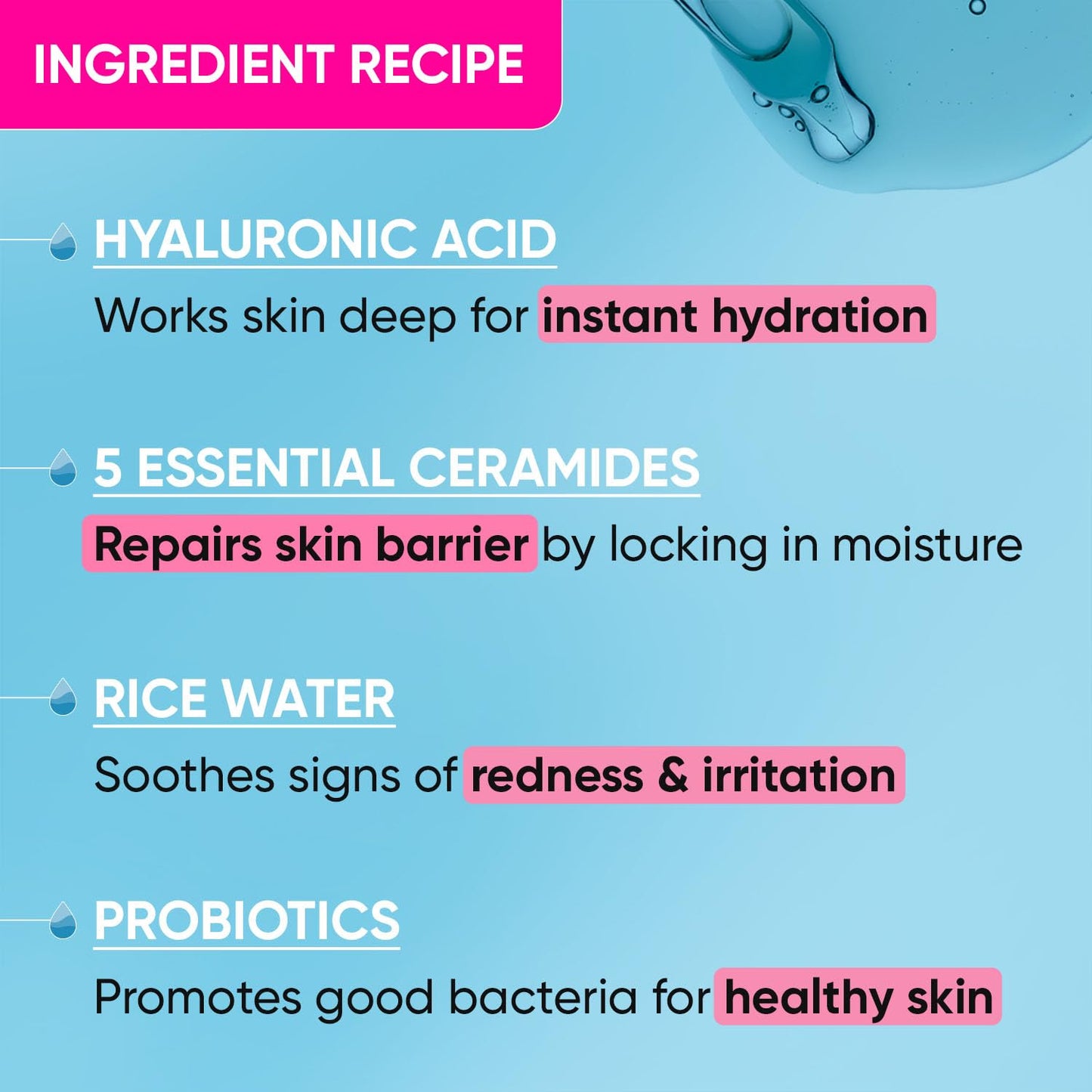 Zephivo Dot & Key Hydrating Hyaluronic Acid Serum With Vitamin C + E | For Plump, Glowing Skin | Face Serum for Dry Skin, Oily & Normal Skin | With Ceramide & Acai Berry | 30ml
