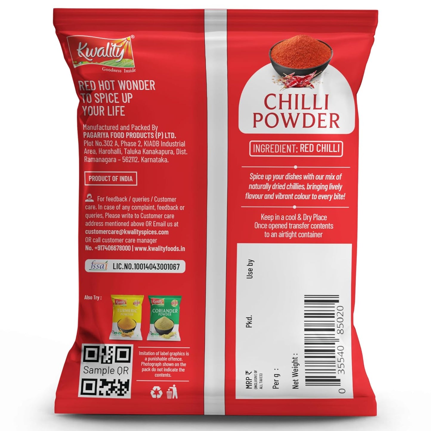 Kwality Chilli Powder, Lal Mirchi Powder, Mirchi Powder, authentic spicy kick. (200g)