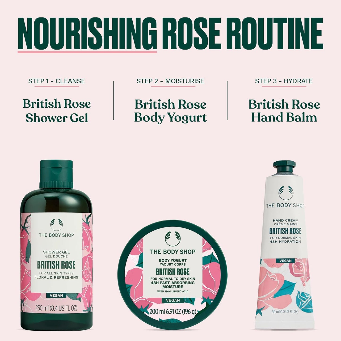The Body Shop Vegan British Rose Body Yogurt, 200 Ml