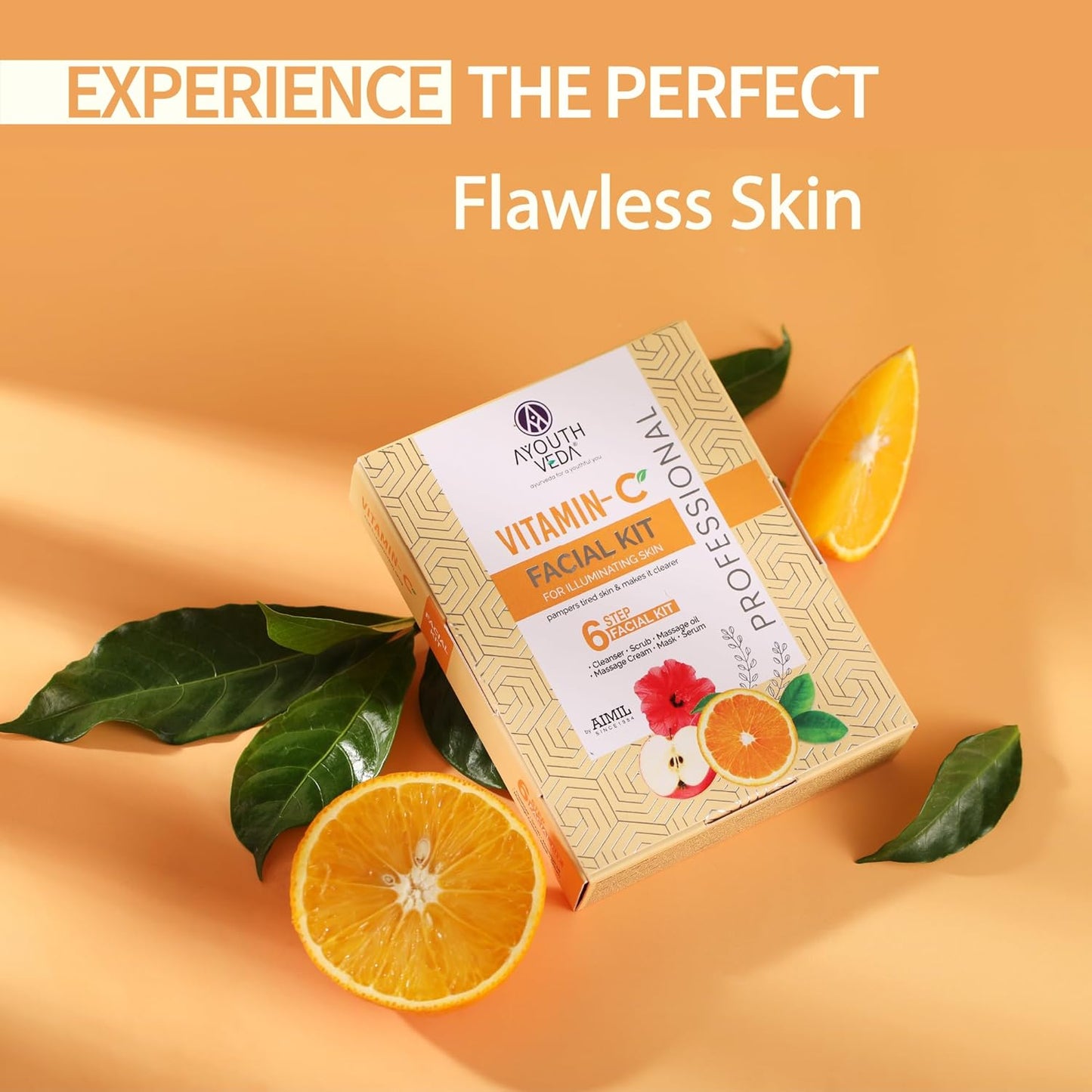 Ayouthveda Vitamin C Facial Kit, For Illuminating Skin, Vitamin C, Brightening facial kit, Skin care kit for glowing 40g Kit.