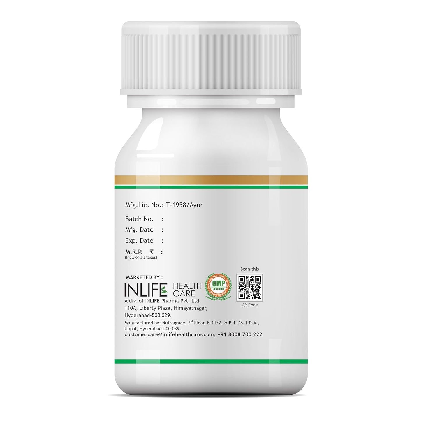 INLIFE Wheat Germ Oil Supplement | Natural Source of Vitamin E, 500 mg - 60 Capsules (Pack of 1, 60, count)