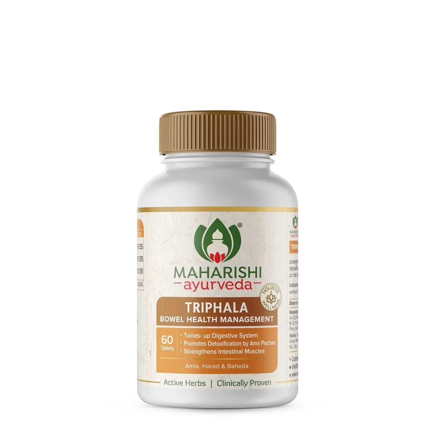 Zephivo Maharishi Ayurveda Triphala Tablets 1000mg | Supports Healthy Digestion | Improves Bowel Wellness| Relieves Constipation | Pure Herbs Used |100% Ayurvedic