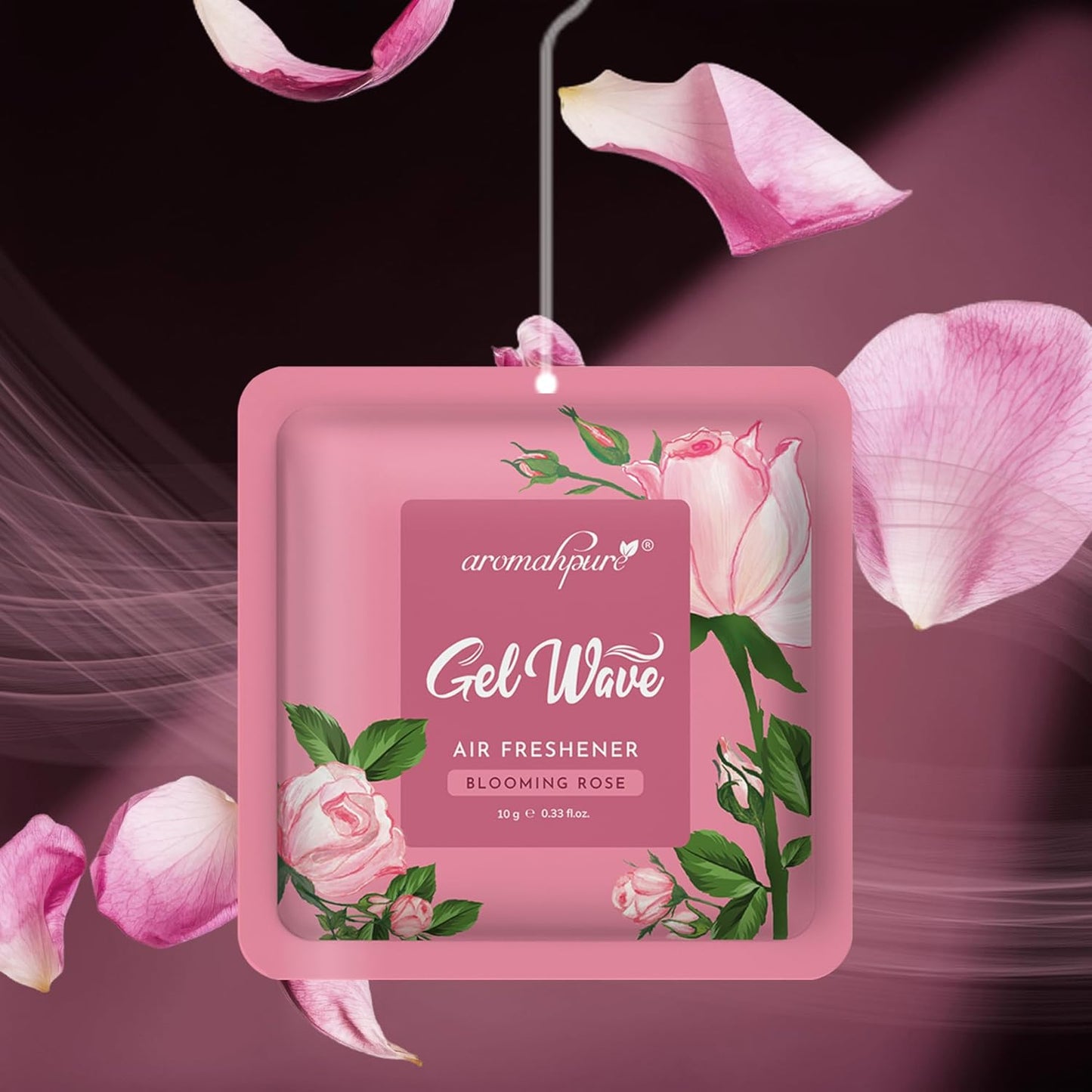 Aromahpure Gel Wave Bathroom Freshener | Assorted 50g (10g each) | Set of 5 Gel-Based hanging Pocket freshener I Lasts Up to 30 Days