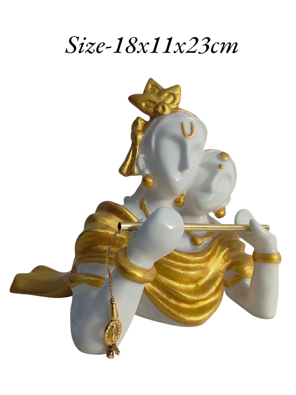 Radha Krishna Religious Idol, Decorative Statue for Home Temple, Gift Showpiece for Living Room size-18x11x23 cm