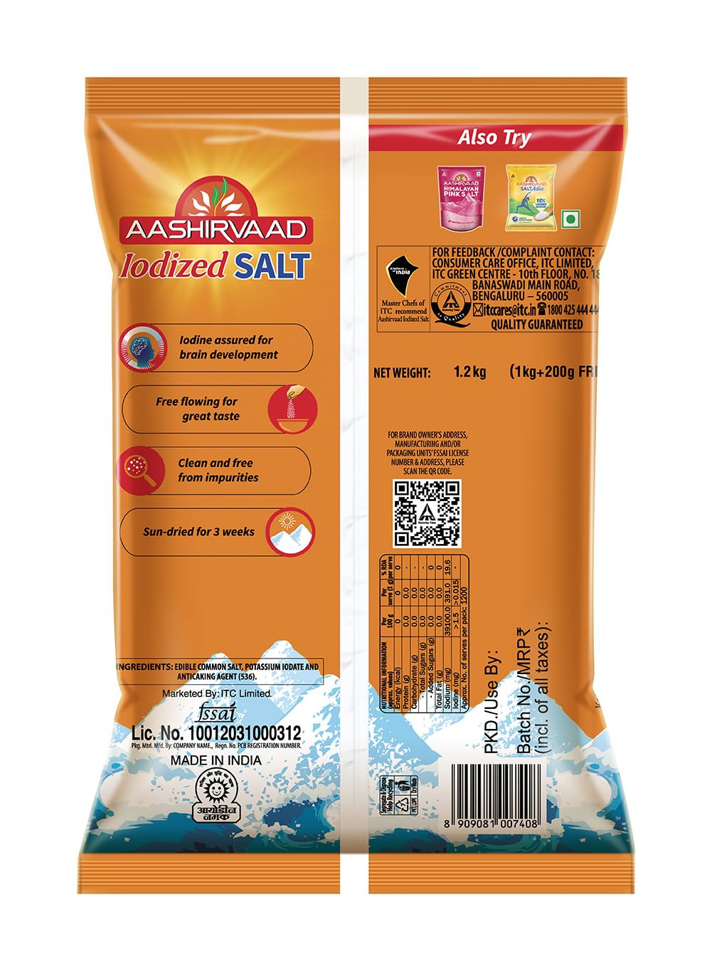 Aashirvaad Salt,with 4-Step advantage, 1kg