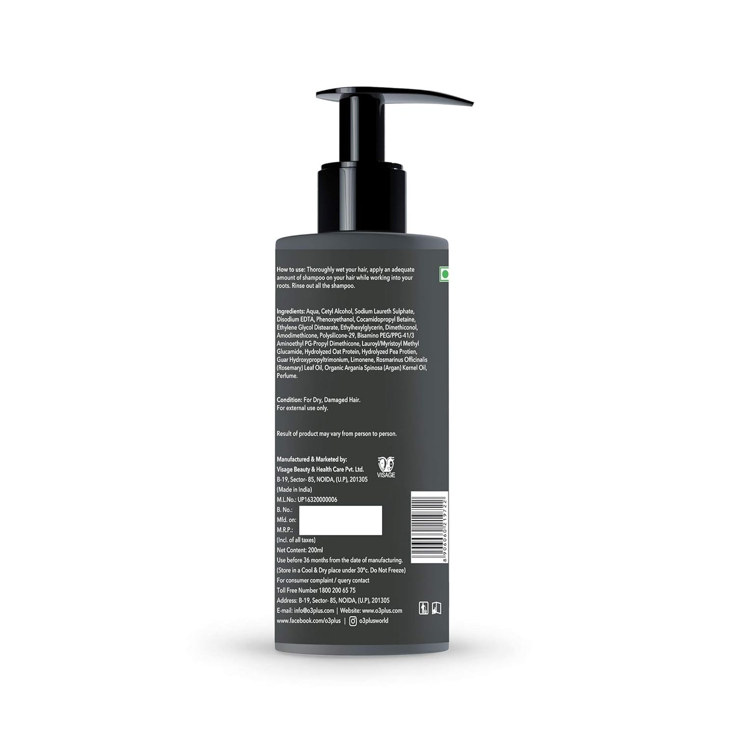 O3+ Professional Damage Remedy Hair Shampoo 200 ml