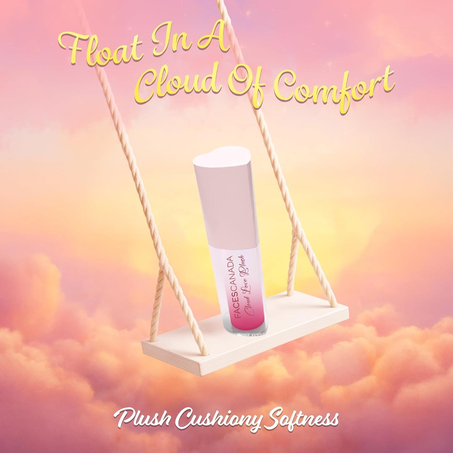 FACES CANADA Cloud Love Liquid Blush - Love Potion 03, 5ml | Soft Rosy Look | Long Lasting | Blends Easily | Blurred Matte Effect | Lightweight | Natural Tint | Cushion Applicator | Niacinamide Infused