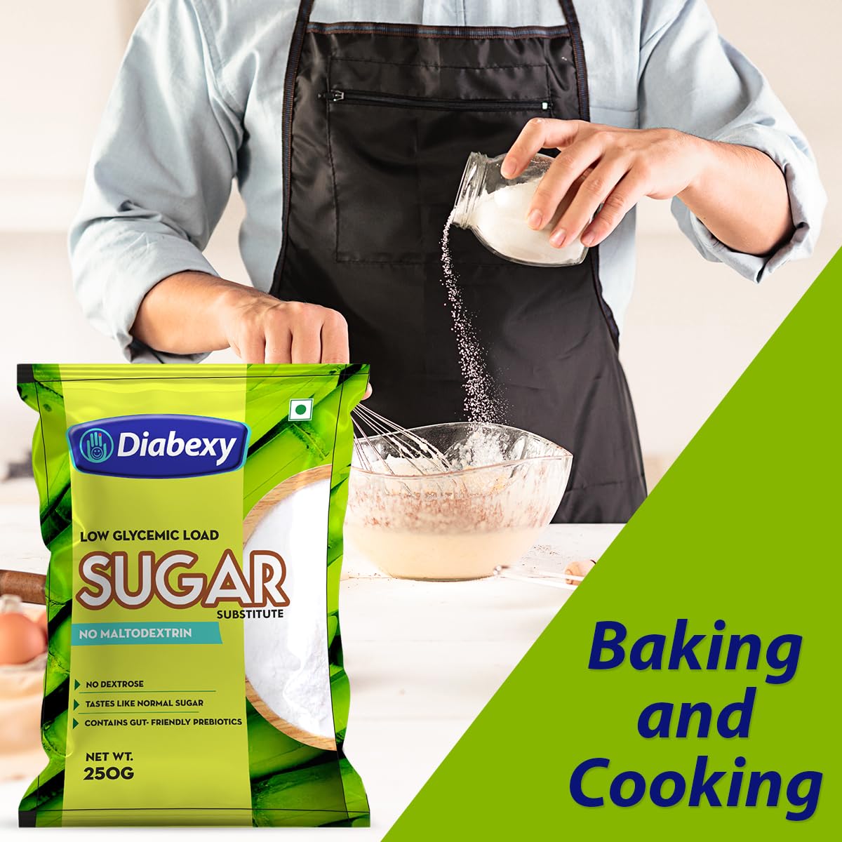 Diabexy Sugar Free Sweetener/Sugar | Sugarfree Powder | No Maltodextrin | No Dextrose- 250g