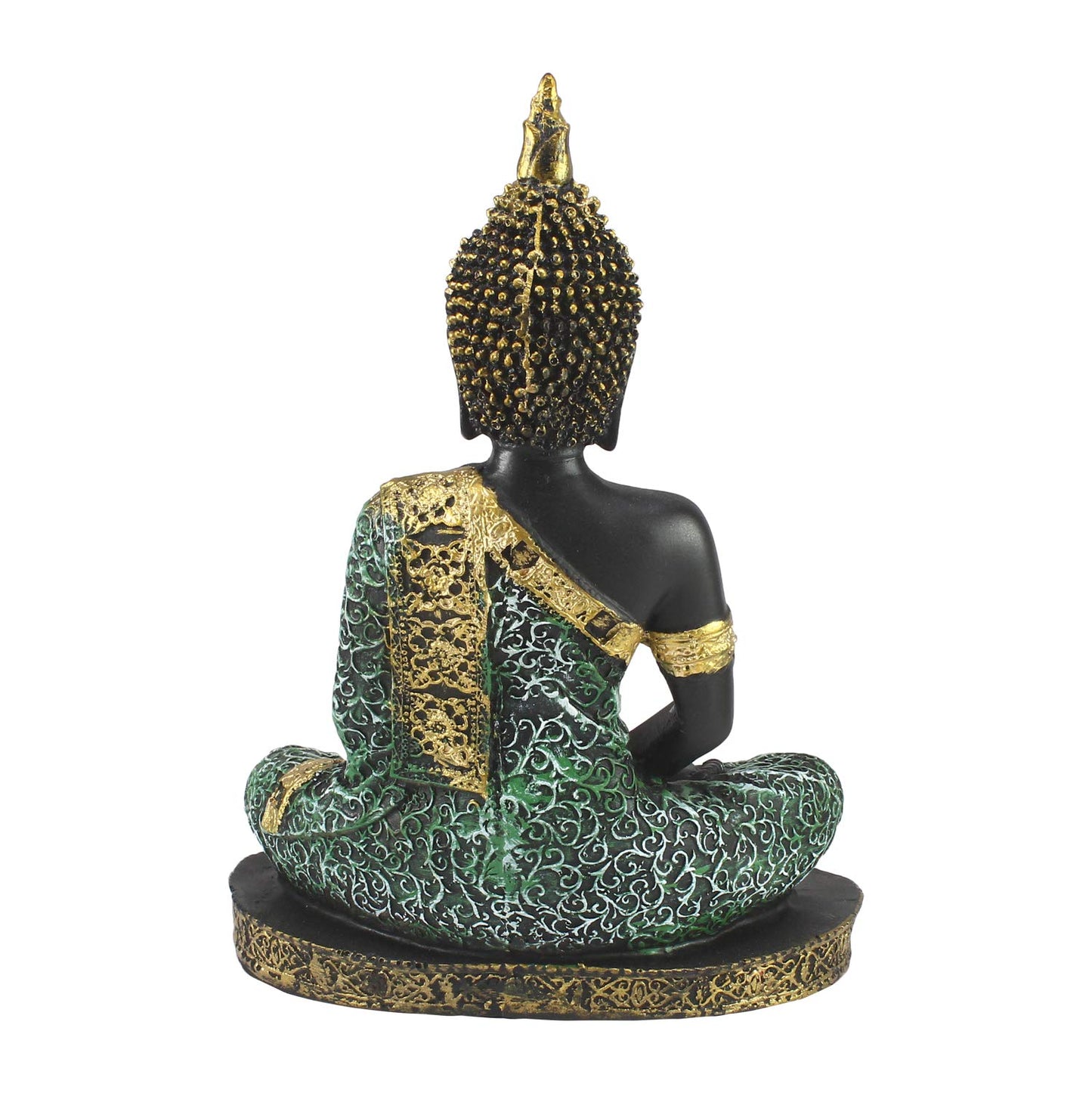 eCraftIndia Buddha Showpiece (6 cm x 15 cm x 24 cm, Green)