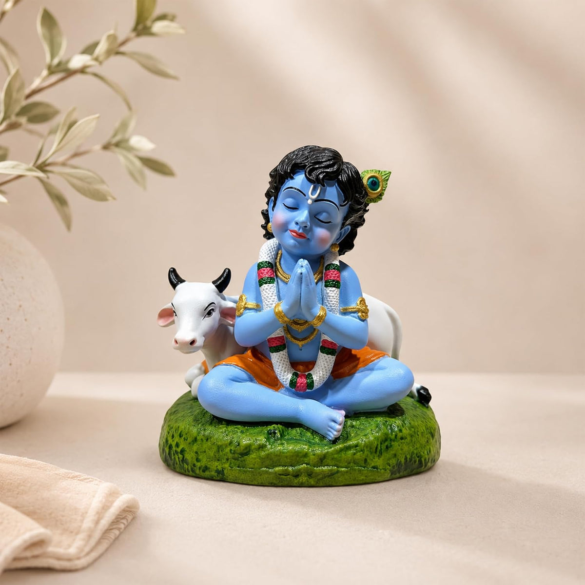 UNOVATE Krishna Idol for Car Dashboard | Krishna Murti for Home | Blue