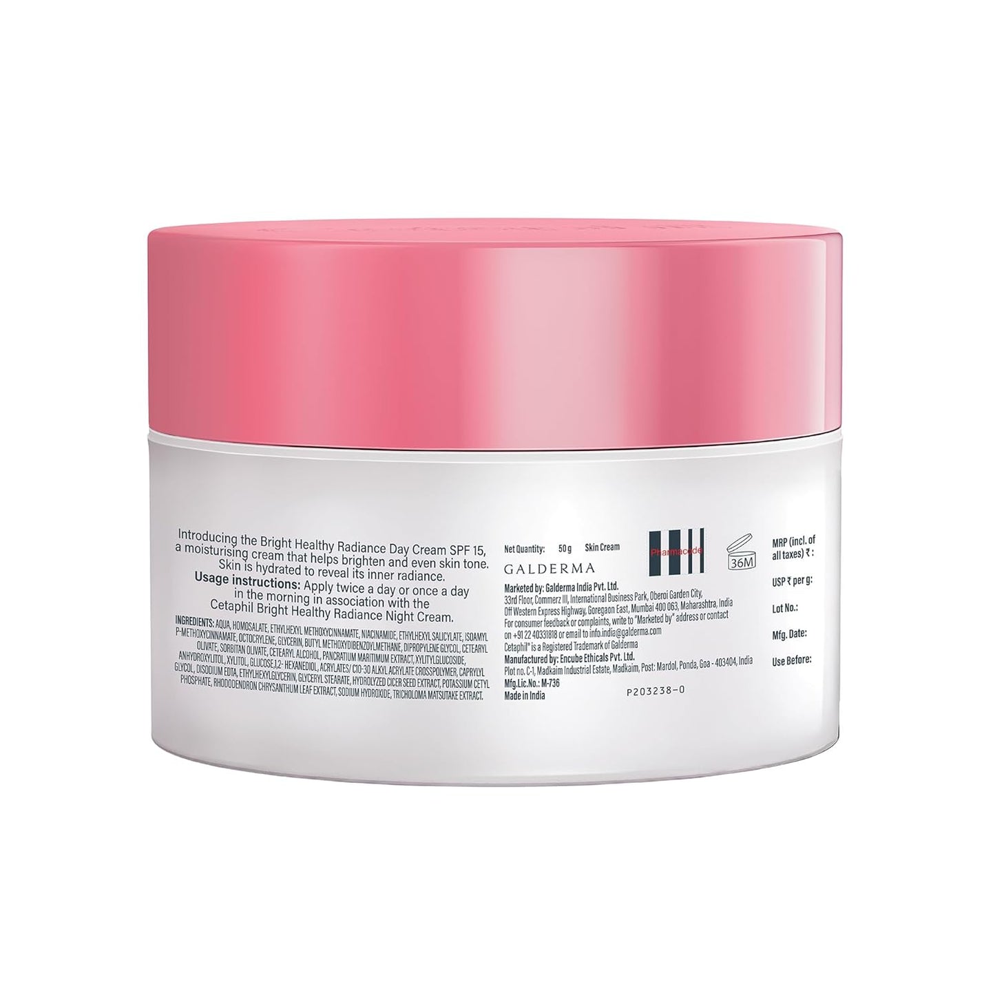 Cetaphil Brightening Day Protection Cream SPF 15-50 g| Day Cream for Dark Spots, Uneven Skin Tone| Niacinamide, Sea Daffodil| Fragrance-Free|
