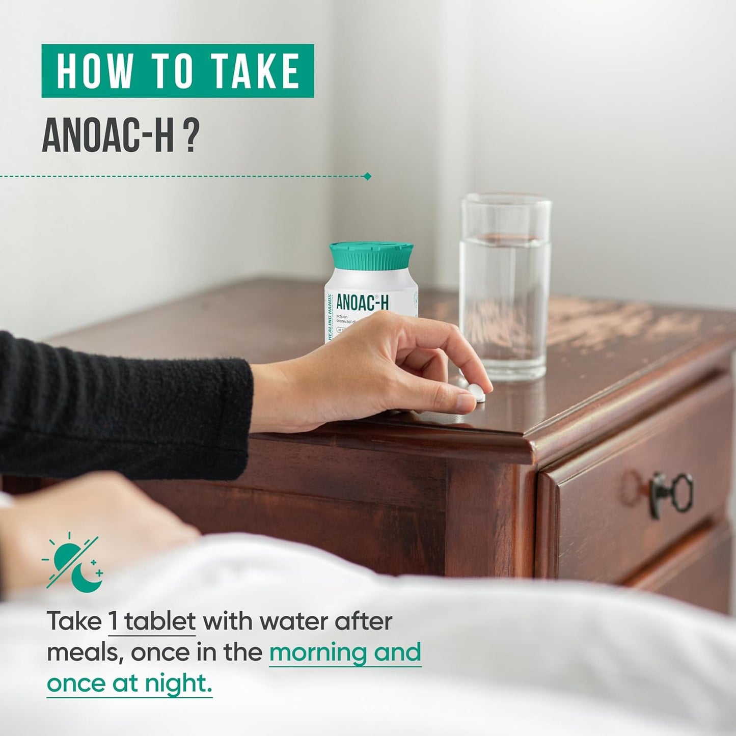 ANOAC Healing Hands H Tablet For Piles & Fissure (60)