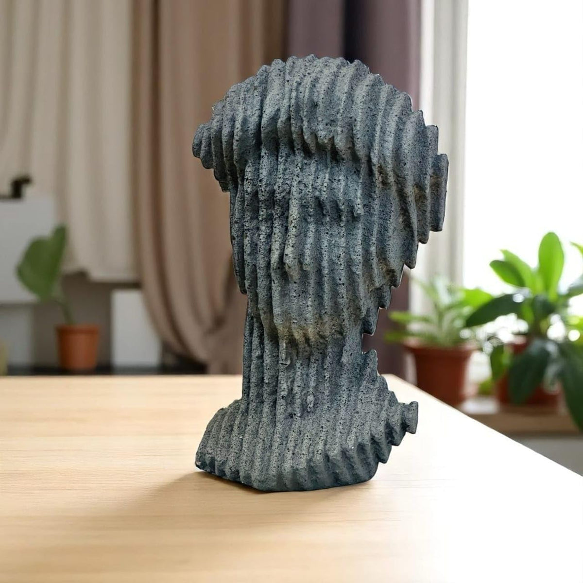 Resin Roman Man Bust Statue (6.5 Inch) | Decorative Sculpture & Figurine for Home Decor | Modern Tabletop Showpiece for Living Room, Bedroom, Office, Gifting, Shelf & Bookshelf, Black