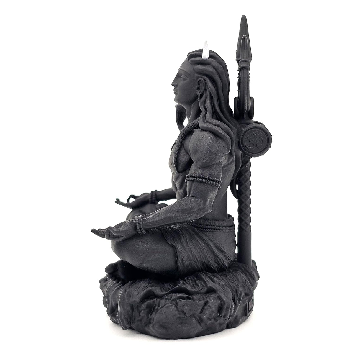 MurtiHome Mahayogi Shiva Idol, UV Resin, Black, 8.89 cm Tall