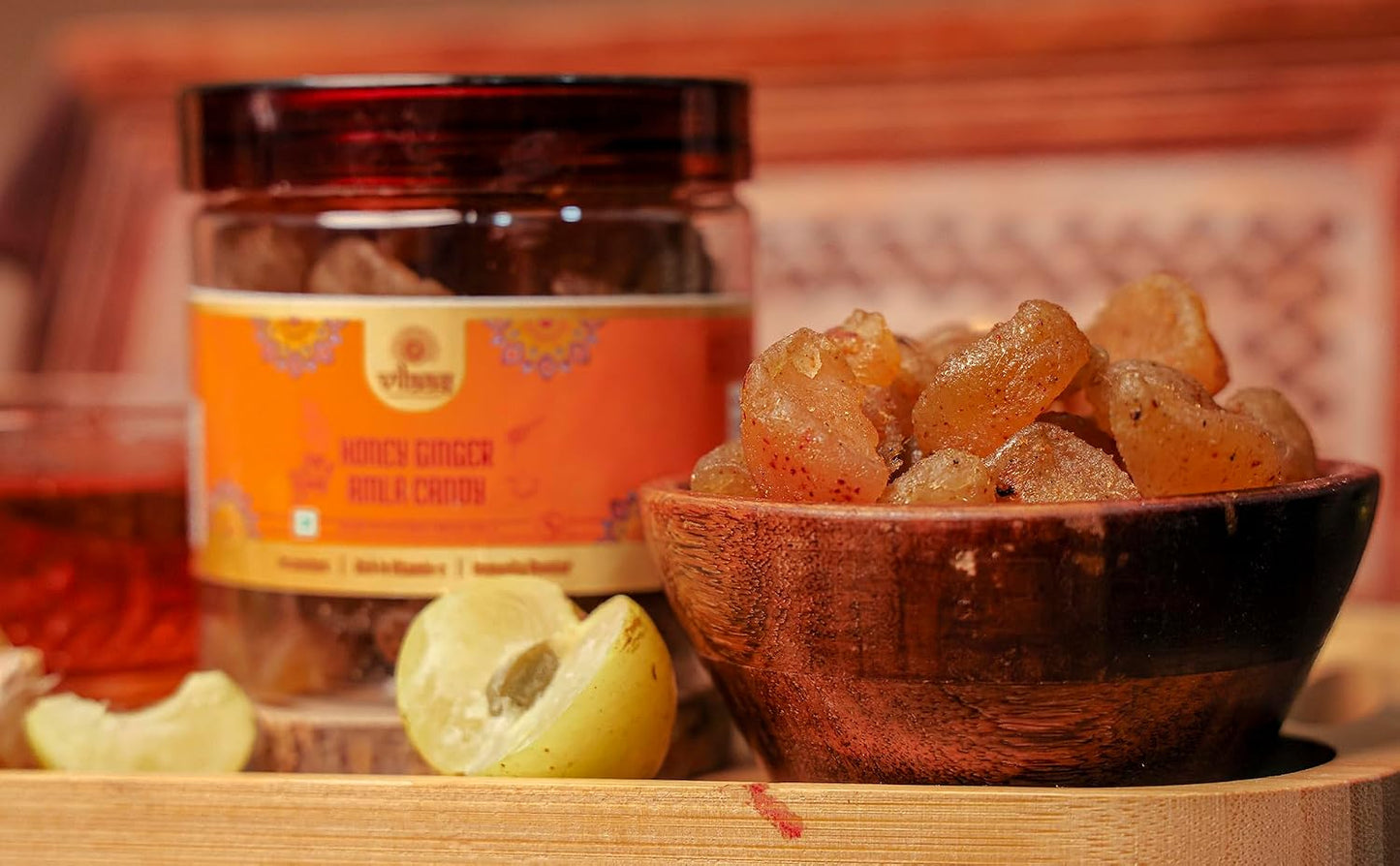 Vilaas Dried Honey Ginger Amla Candy | Low Processed And Sugar Free Amla, For Weight Loss And Immunity Booster | All Natural Ingredients