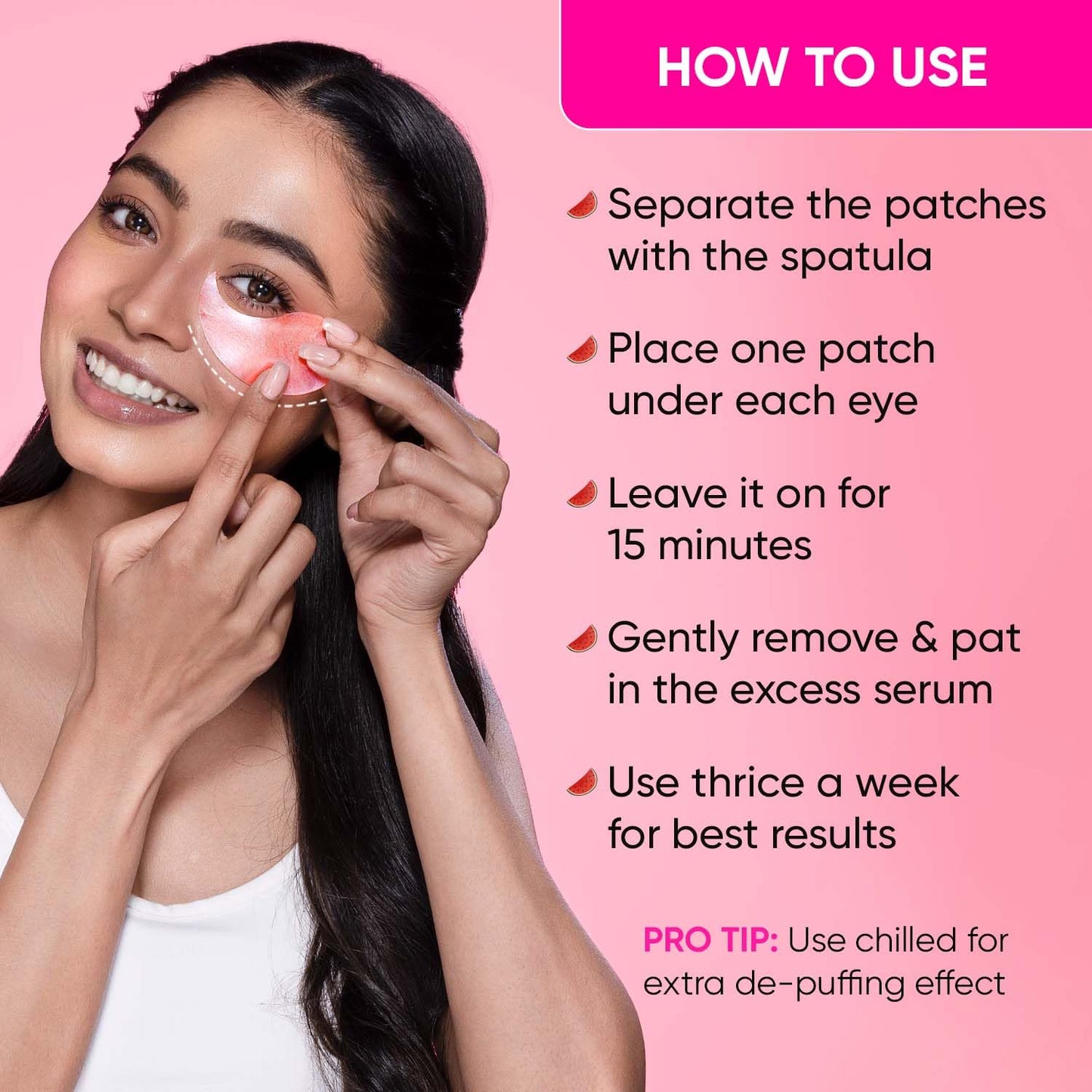Zephivo Dot & Key Watermelon Cooling Hydrogel Under Eye Patches for Dark Circles & Puffiness Reduction | With Hyaluronic & Niacinamide | Eye Patches | Instantly Hydrates, Cools & De-Puffs | 60 Patches