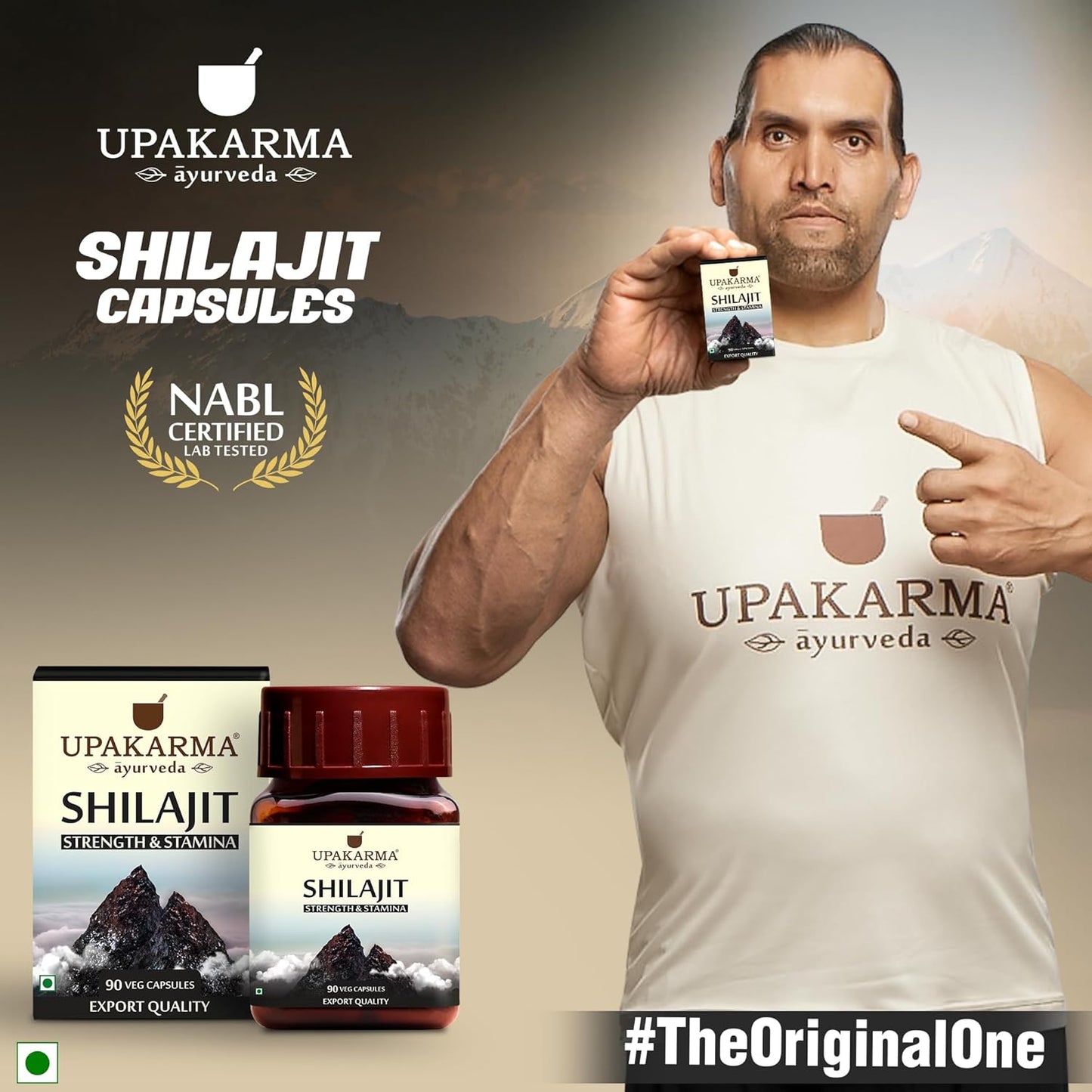 UPAKARMA Shilajit | Pure Extract Based (300 mg), Natural Strength & Stamina Booster |Lab Tested, R&D Backed 90 Veg Capsules- Pack of 1
