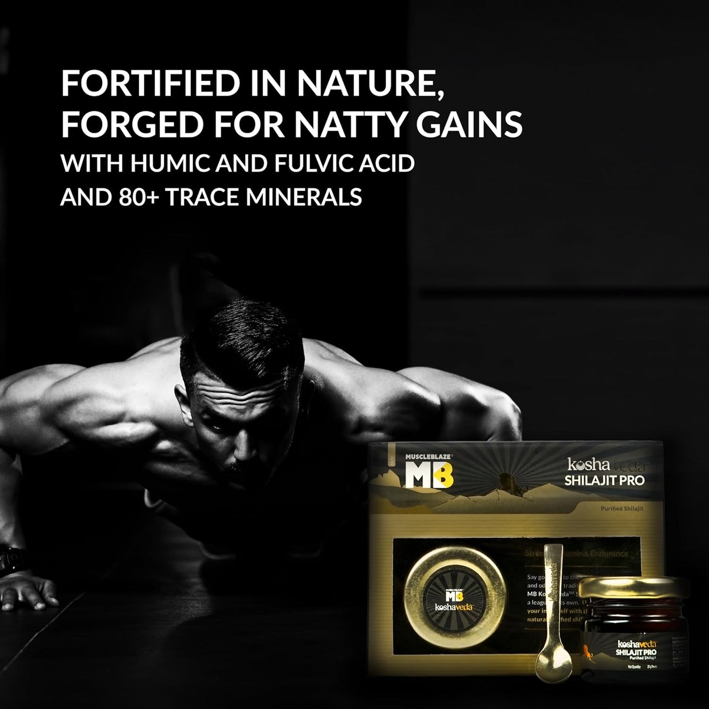 MuscleBlaze Koshaveda Shilajit Pro by (20g Shilajit Resin) | For Strength, Stamina & Endurance