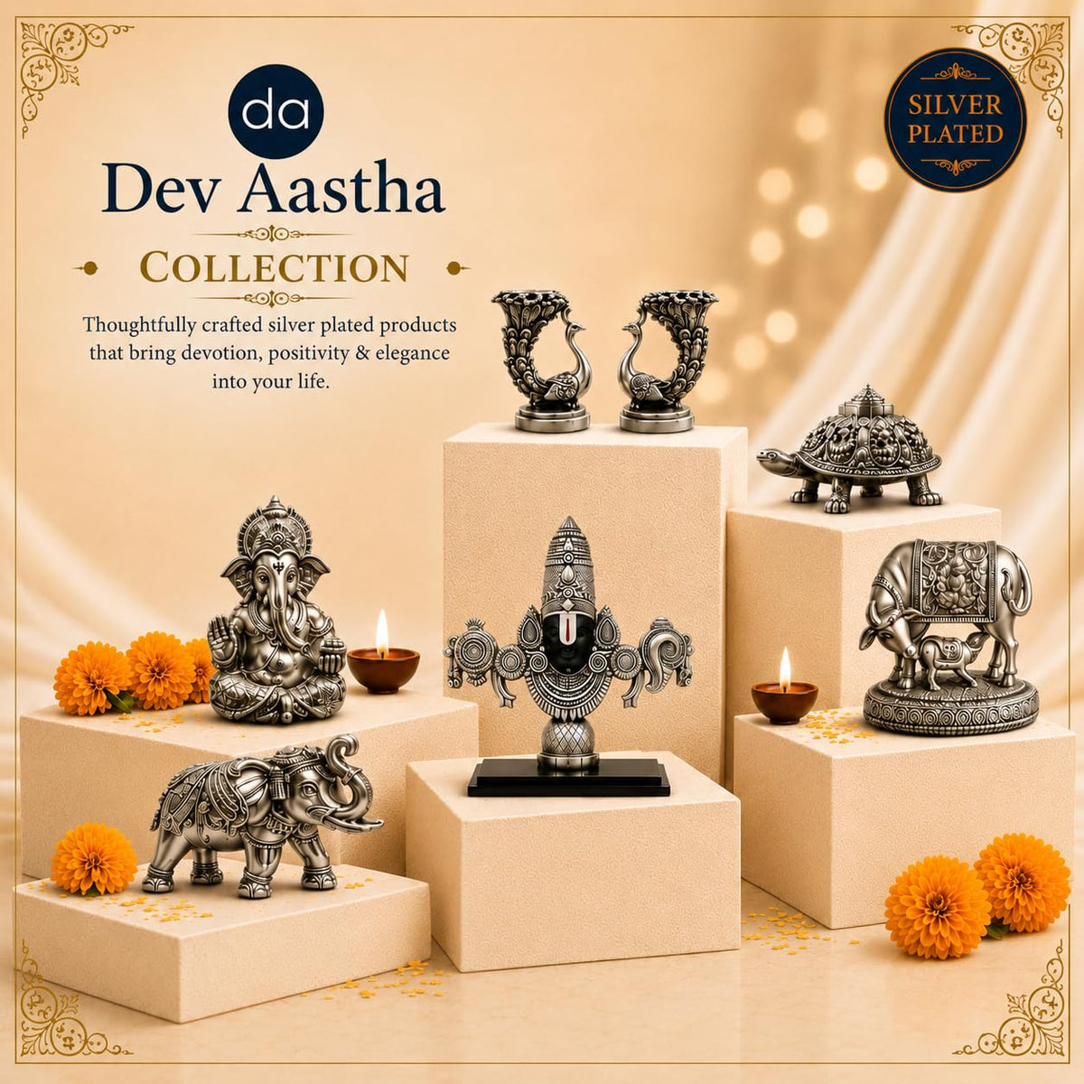 Silver Plated Hanuman Idol for Car Dashboard and Home Decor – 2.75 Inch, Bajrangbali Murti for Home Pooja Room | Ideal Hanuman Gift