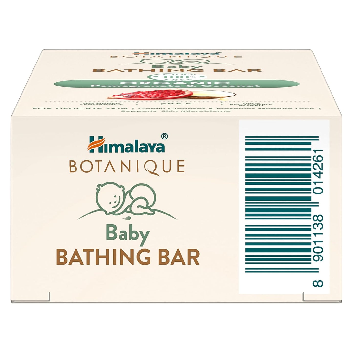Himalaya Botanique Baby Bathing Bar 75g | Organic | Preserve Moisture Lock | No Tears | Dermatologically Tested | Helps Protect Skin Barrier | pH 5.5 | Hypoallergenic | No Added Fragrance
