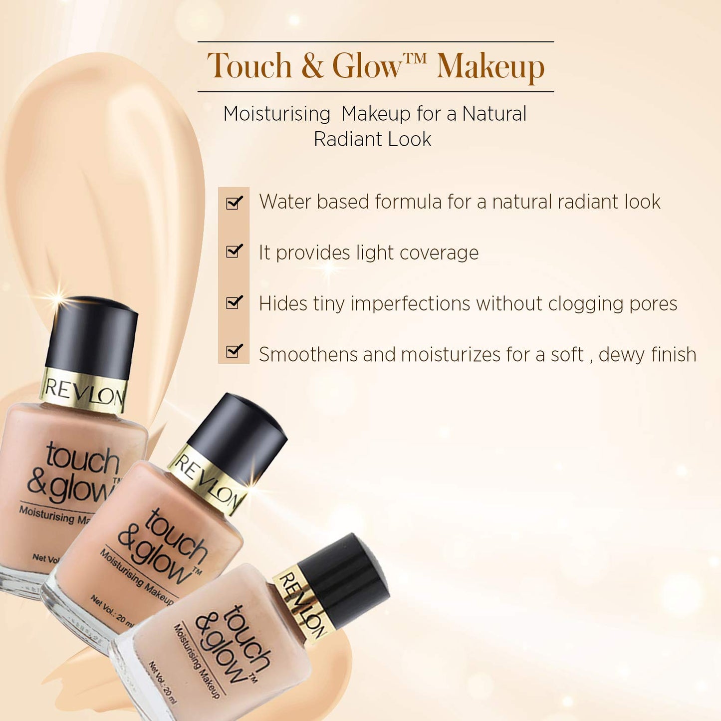 REVLON Liquid Foundation Dewy;Radiant;Natural finish Warm Mist 20 ml