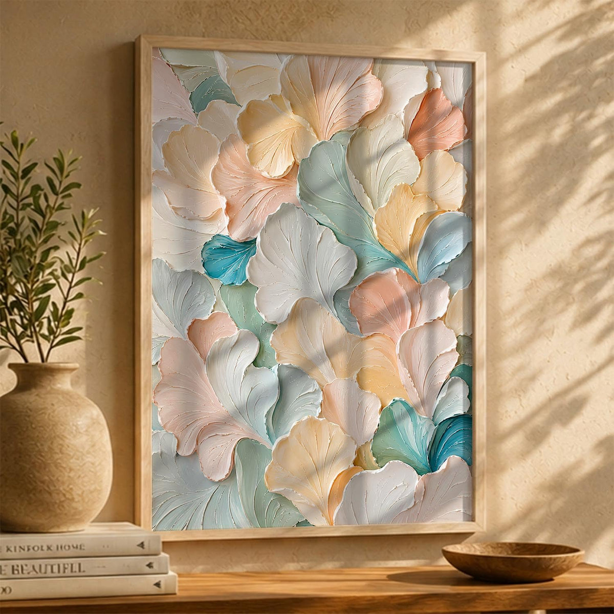 Floral Painting with Frame for Wall Decor | Modern Art Painting With Frame Home Decoration For Living Room Bed Room Hotel Wall Decor Digital Reprint (14X20 inch)