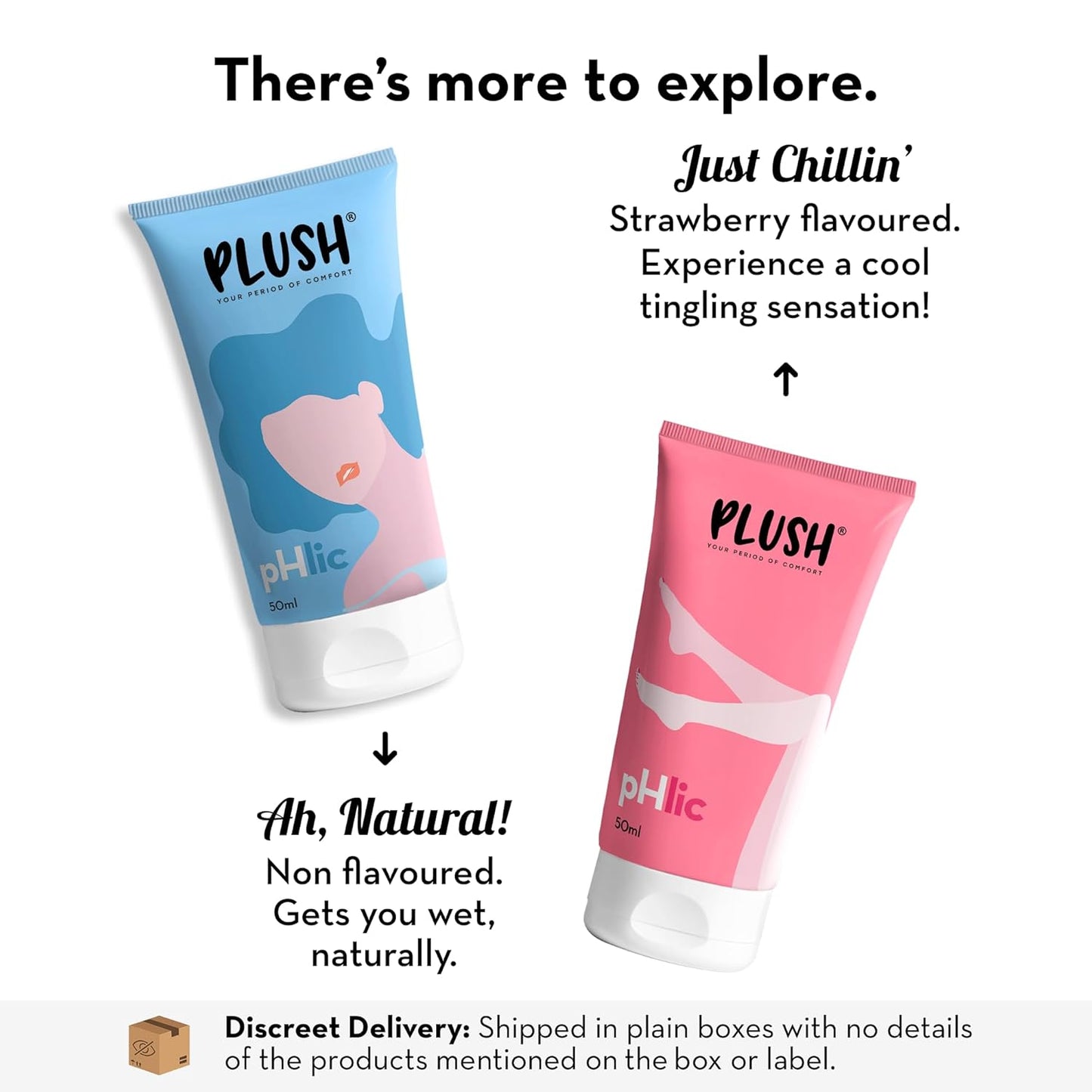 Plush pHlic BubbleGum Lubricant for Men & Women 50ml | Aloe vera infused Water based Lubricant | pH Balanced Lubricant gel for Dryness Prevention | Easy To Wash Off & Convenient For Use