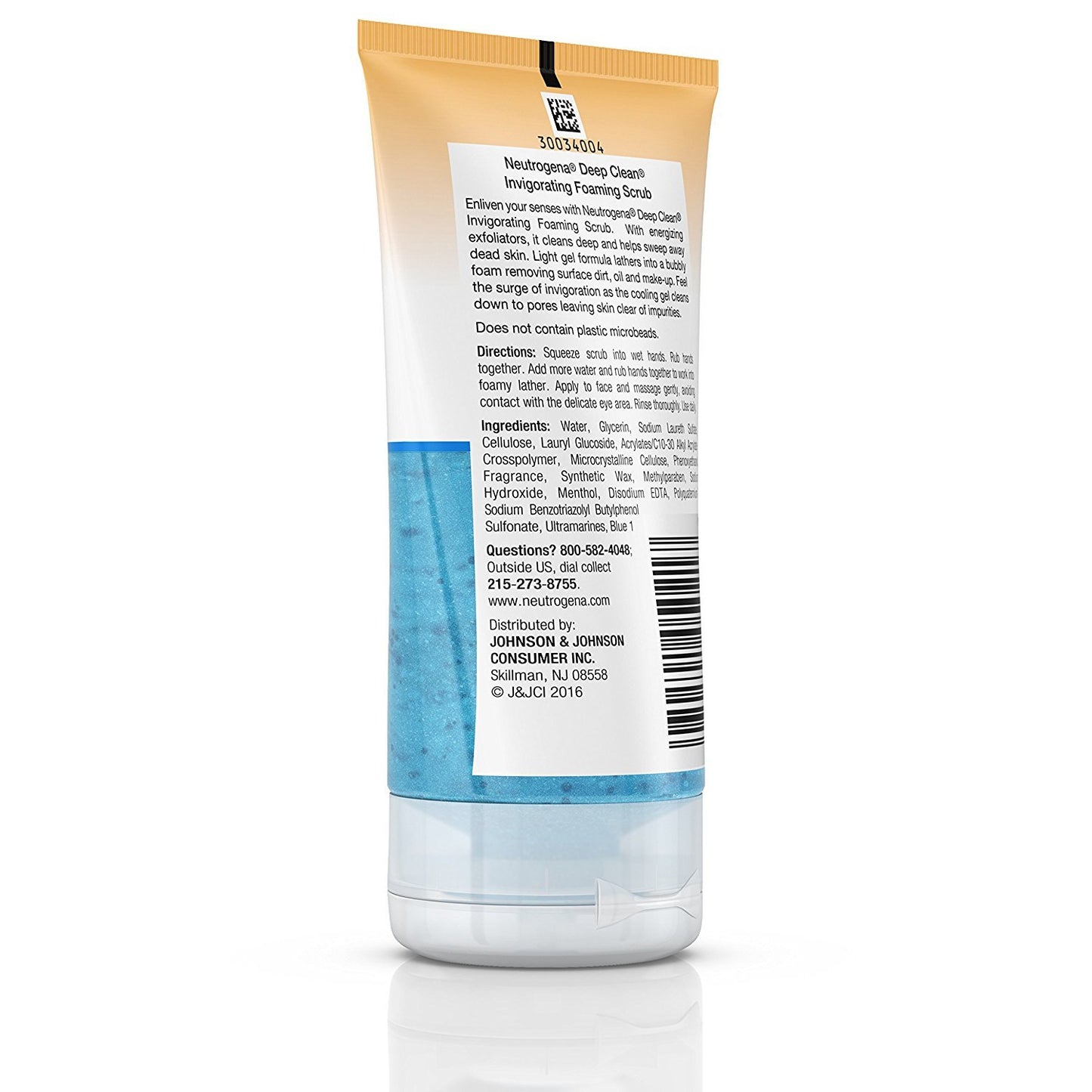 Neutrogena Deep Clean Invigorating Foaming Scrub, 124.2 ml (Pack of 1)