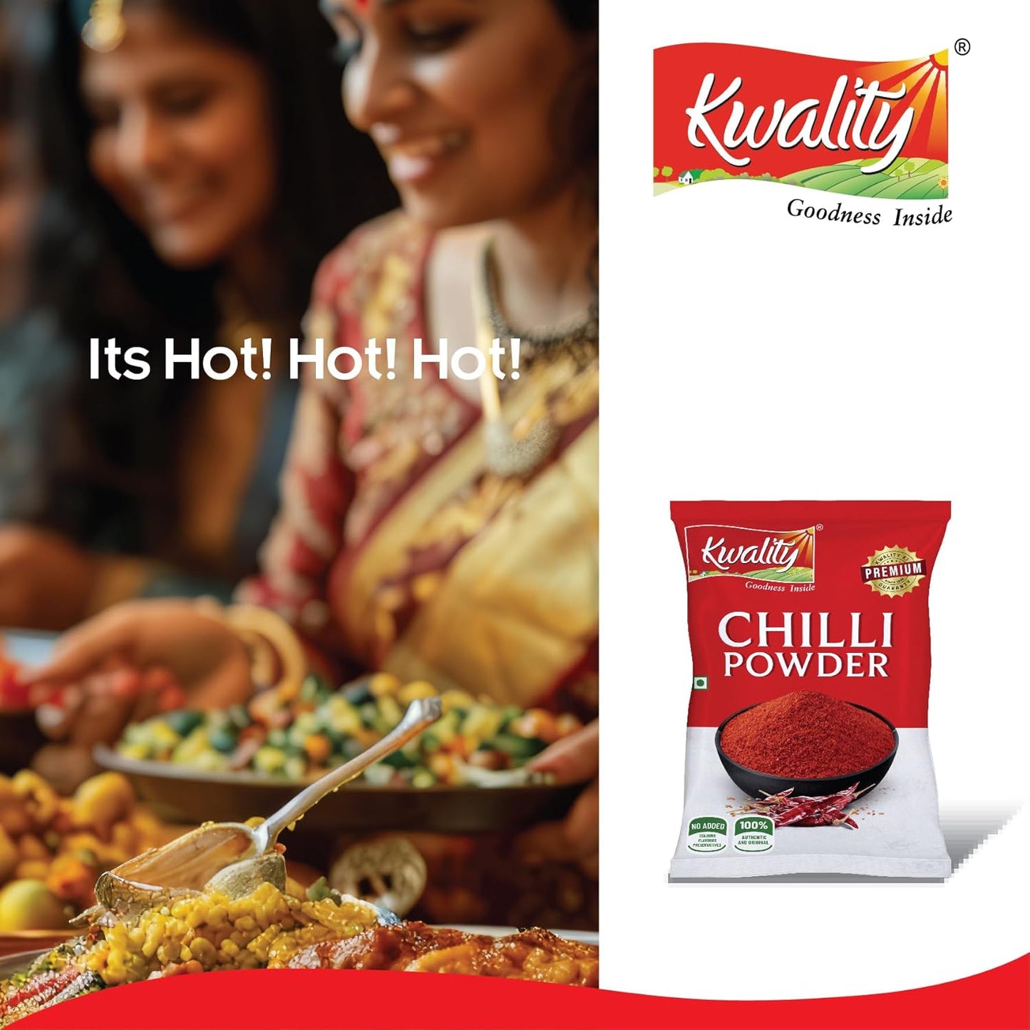Kwality Chilli Powder, Lal Mirchi Powder, Mirchi Powder, authentic spicy kick. (200g)